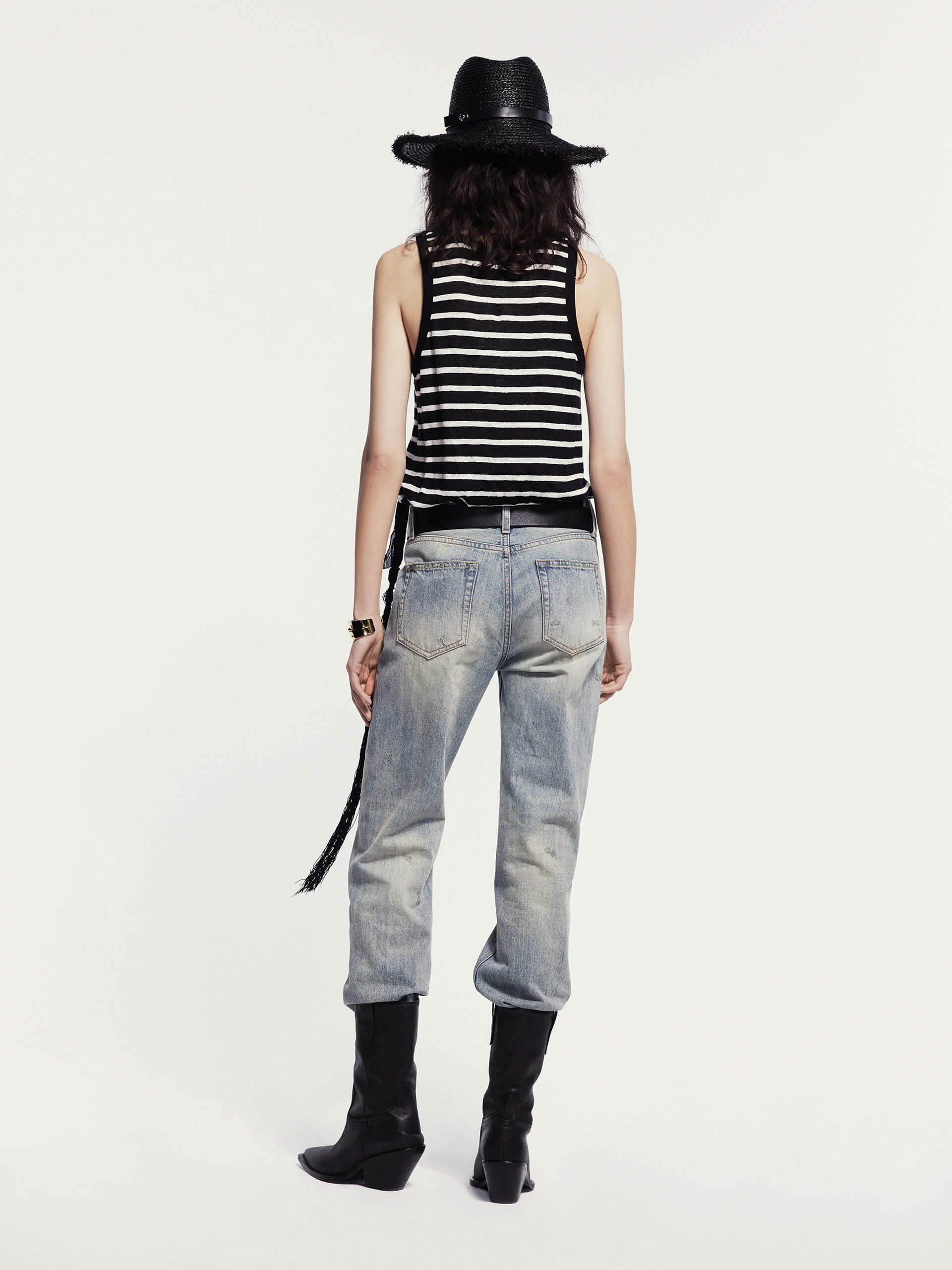 Destroyed Straight Leg Jeans - Image 3