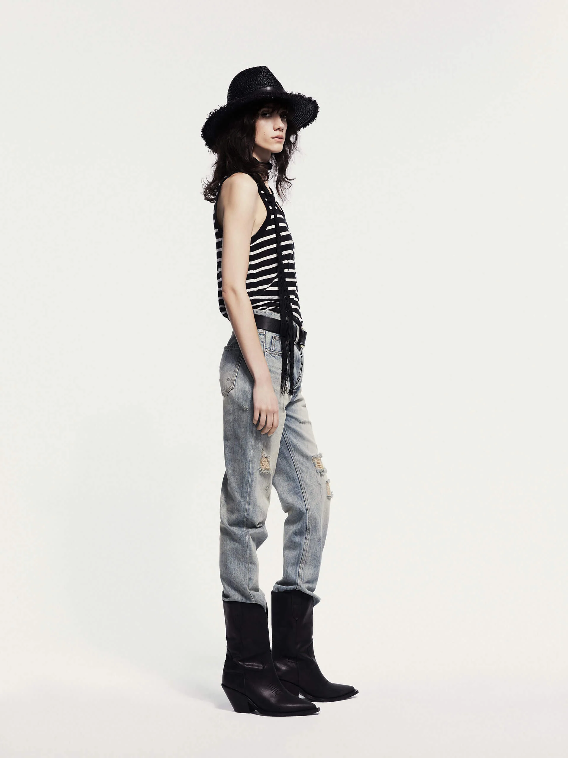 Destroyed Straight Leg Jeans - Image 6