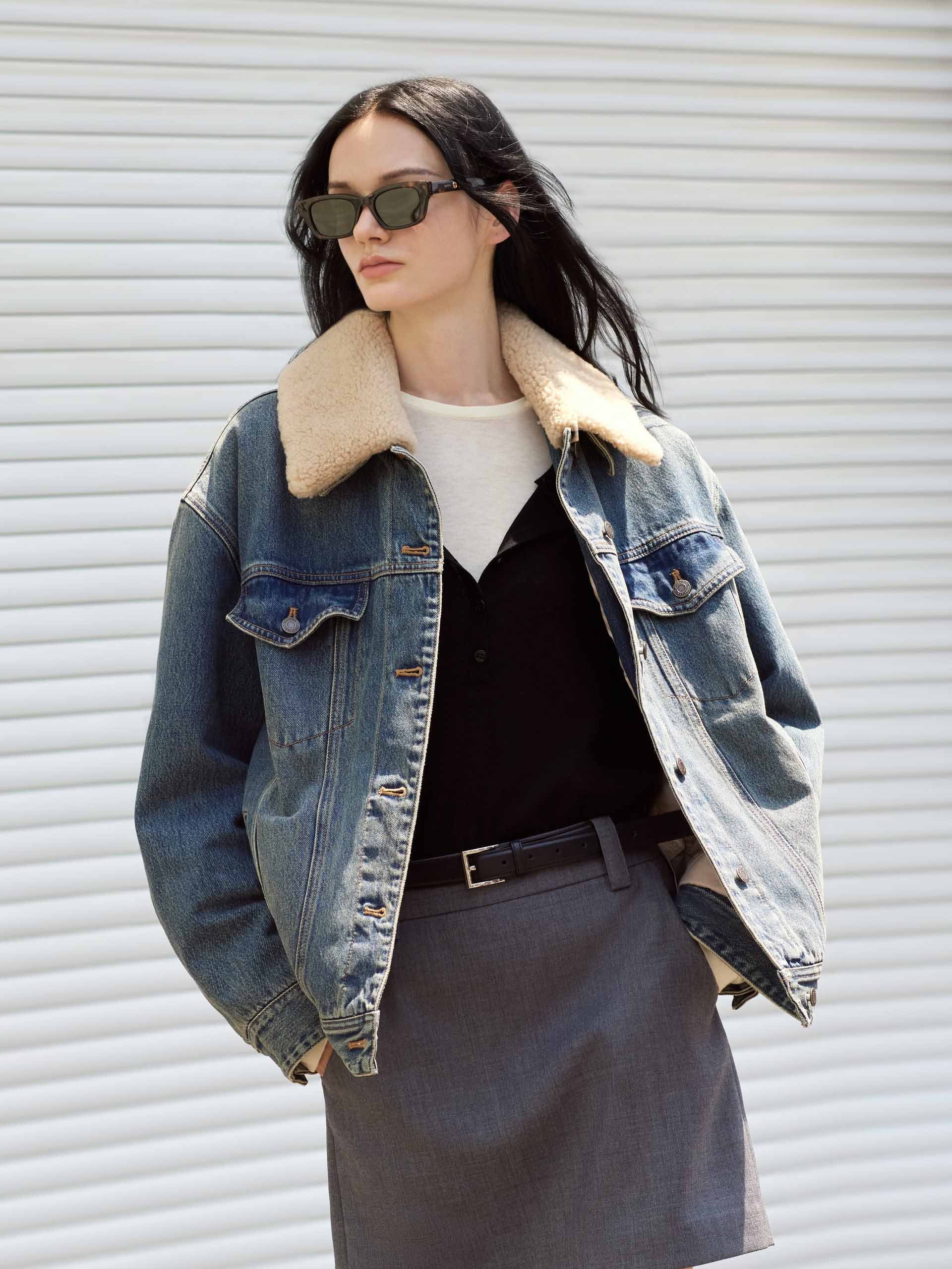 Detachable Collar Denim Jacket - Image 2