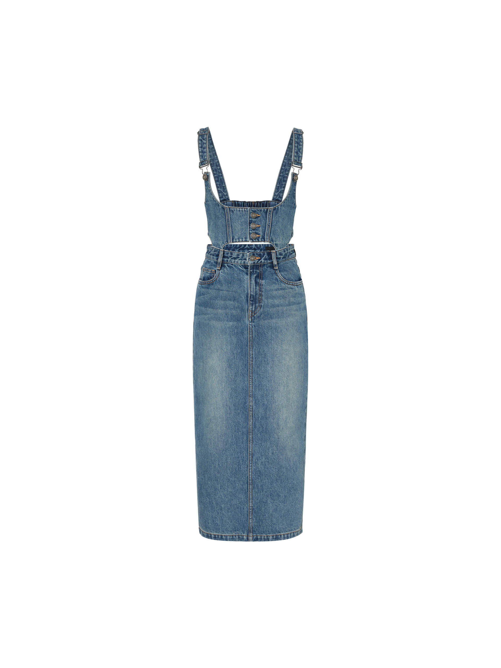 Detachable Detail Denim Dress - Image 5