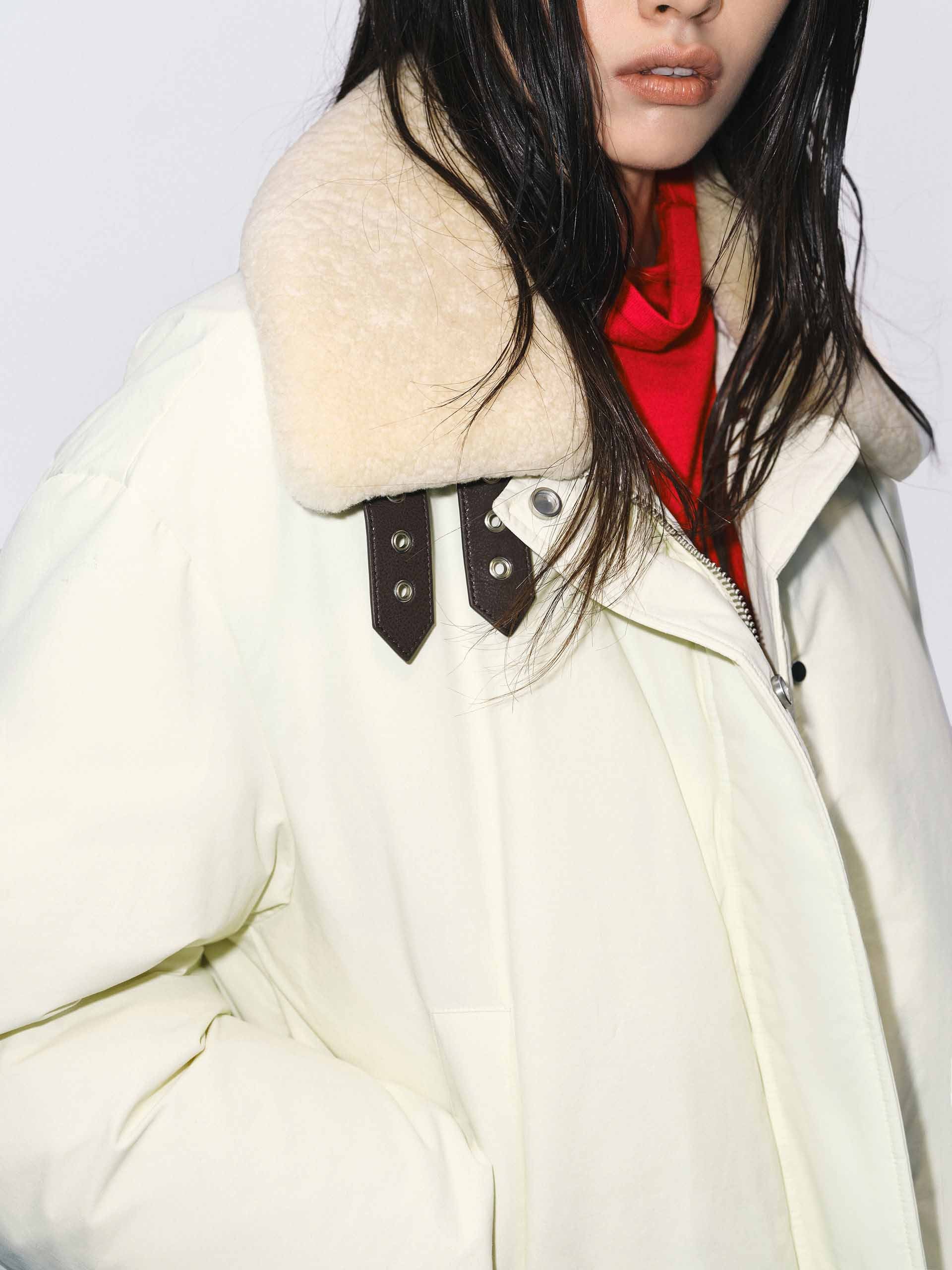 Detachable Wool Collar Down Jacket - Image 8