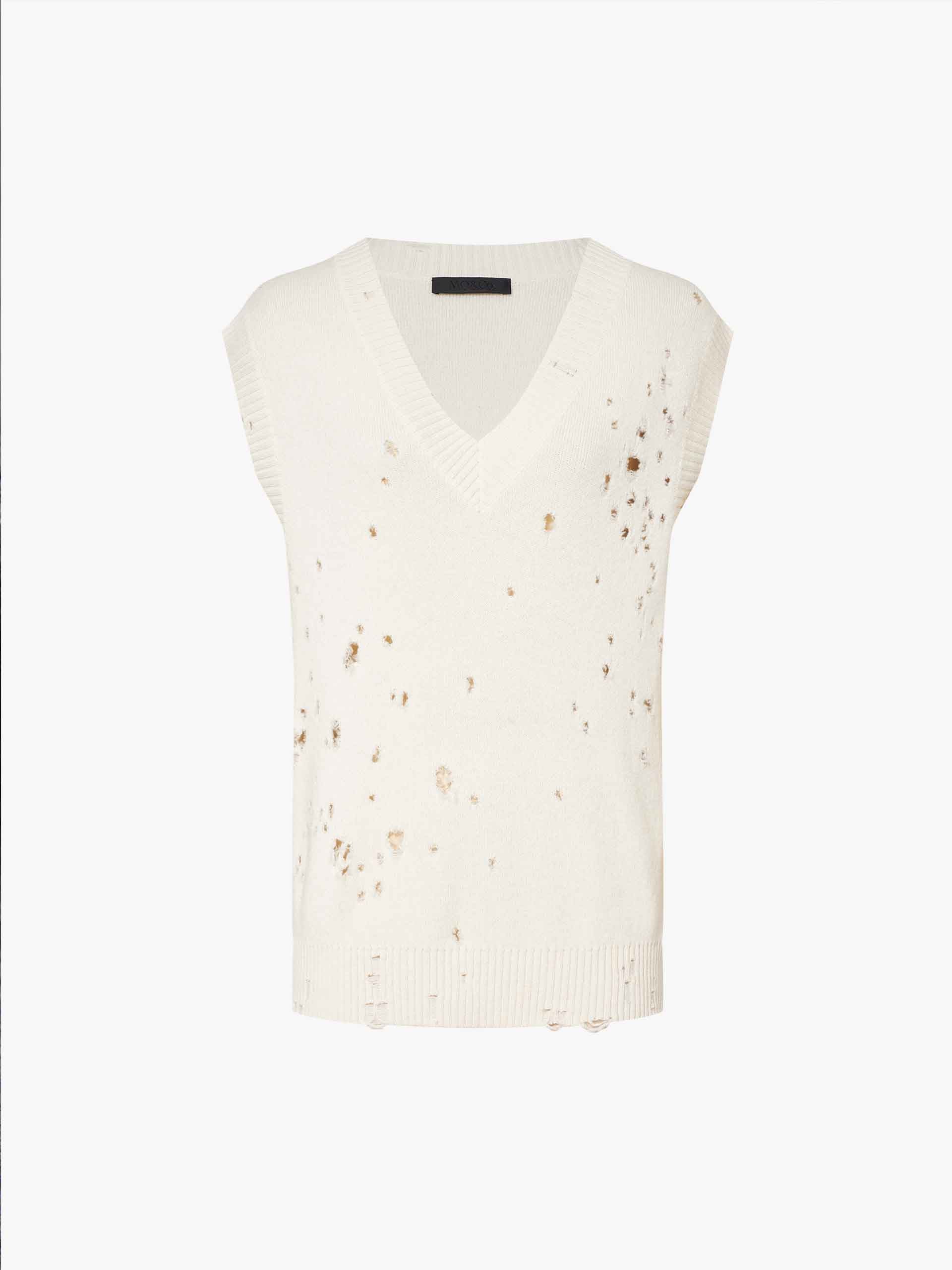 Distress Detail Knitted Vest - Image 5