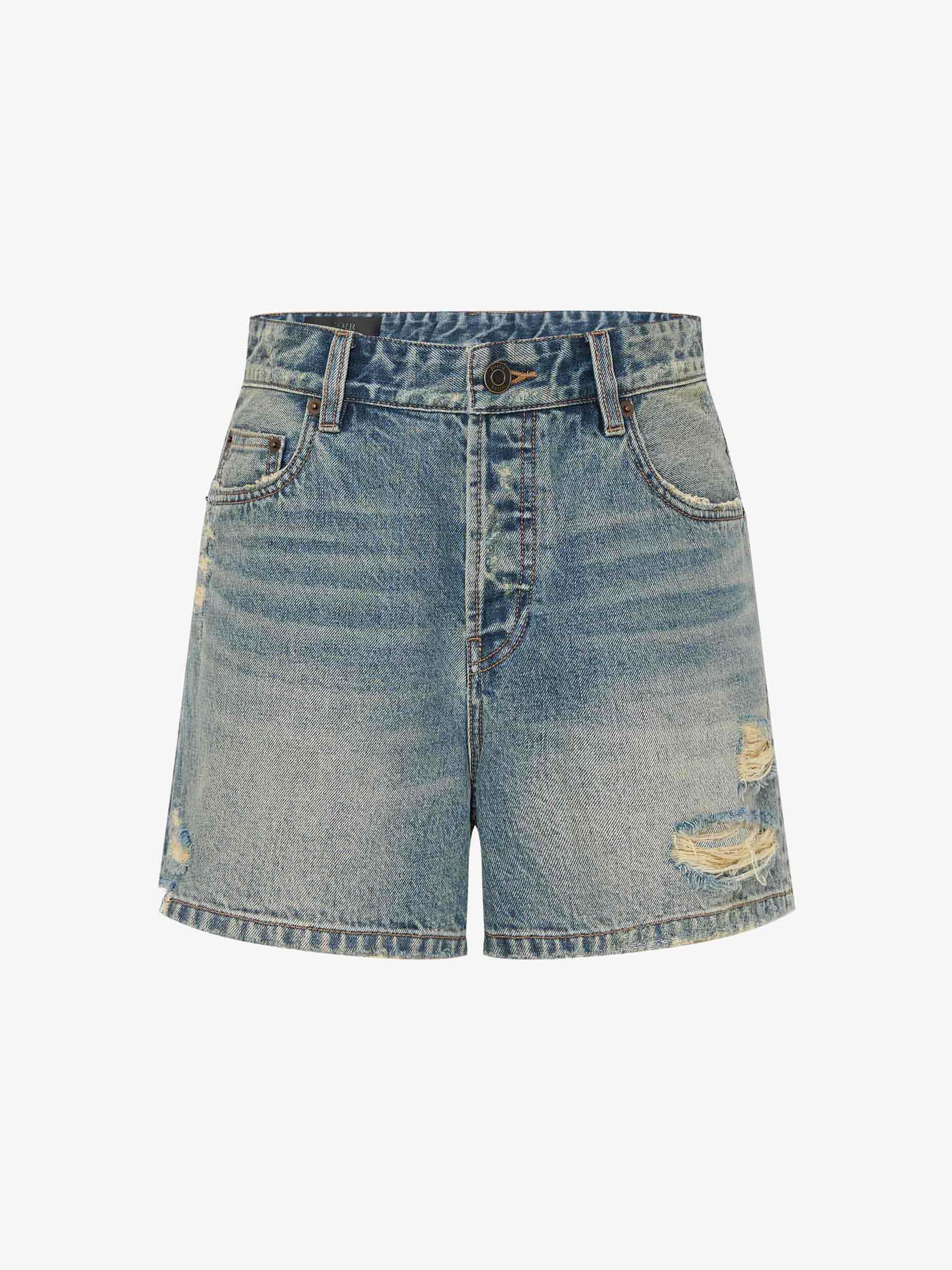 Distressed Cotton Shorts - Image 5