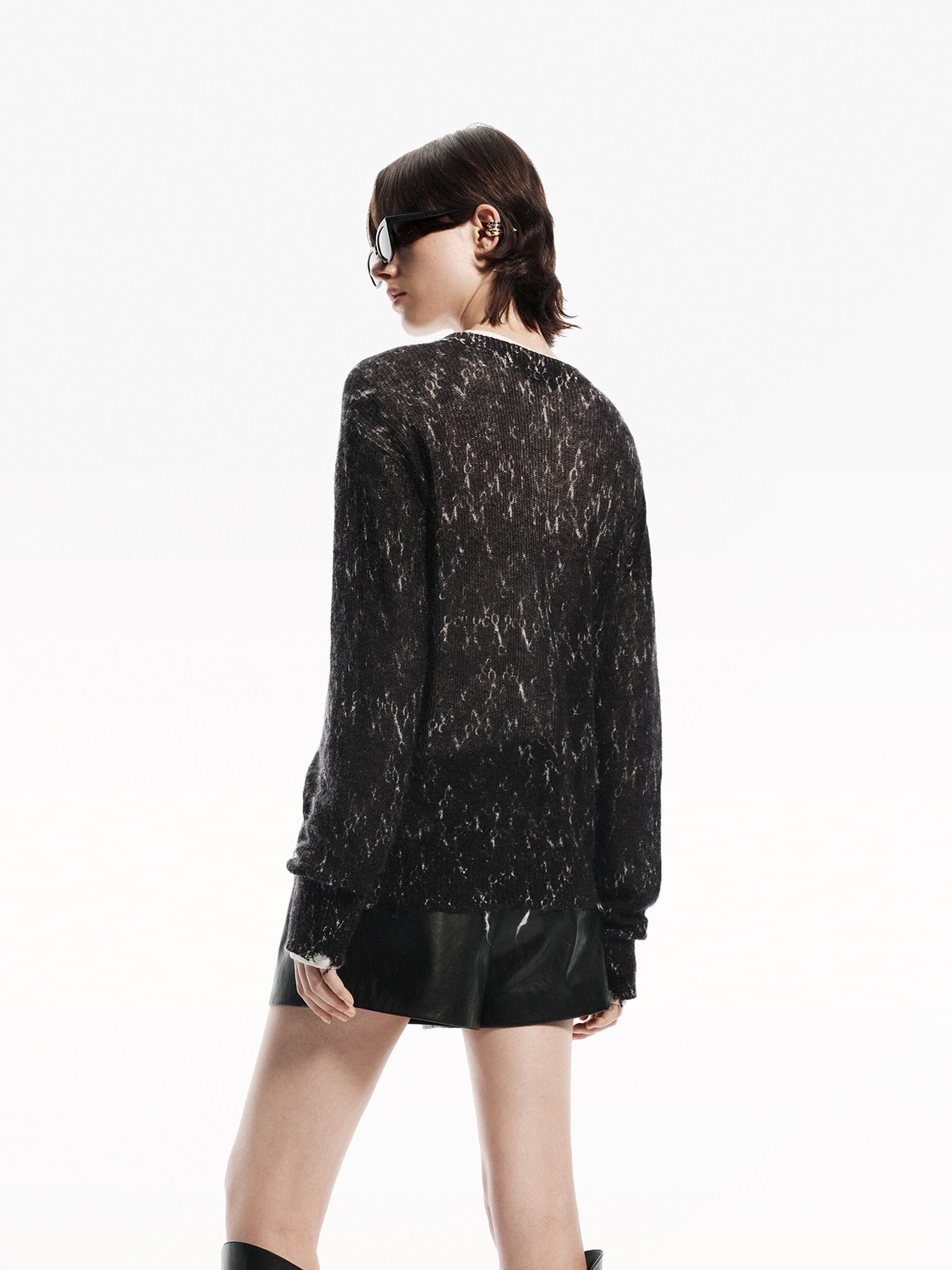 Distressed Detail Knit Sweater - Image 3