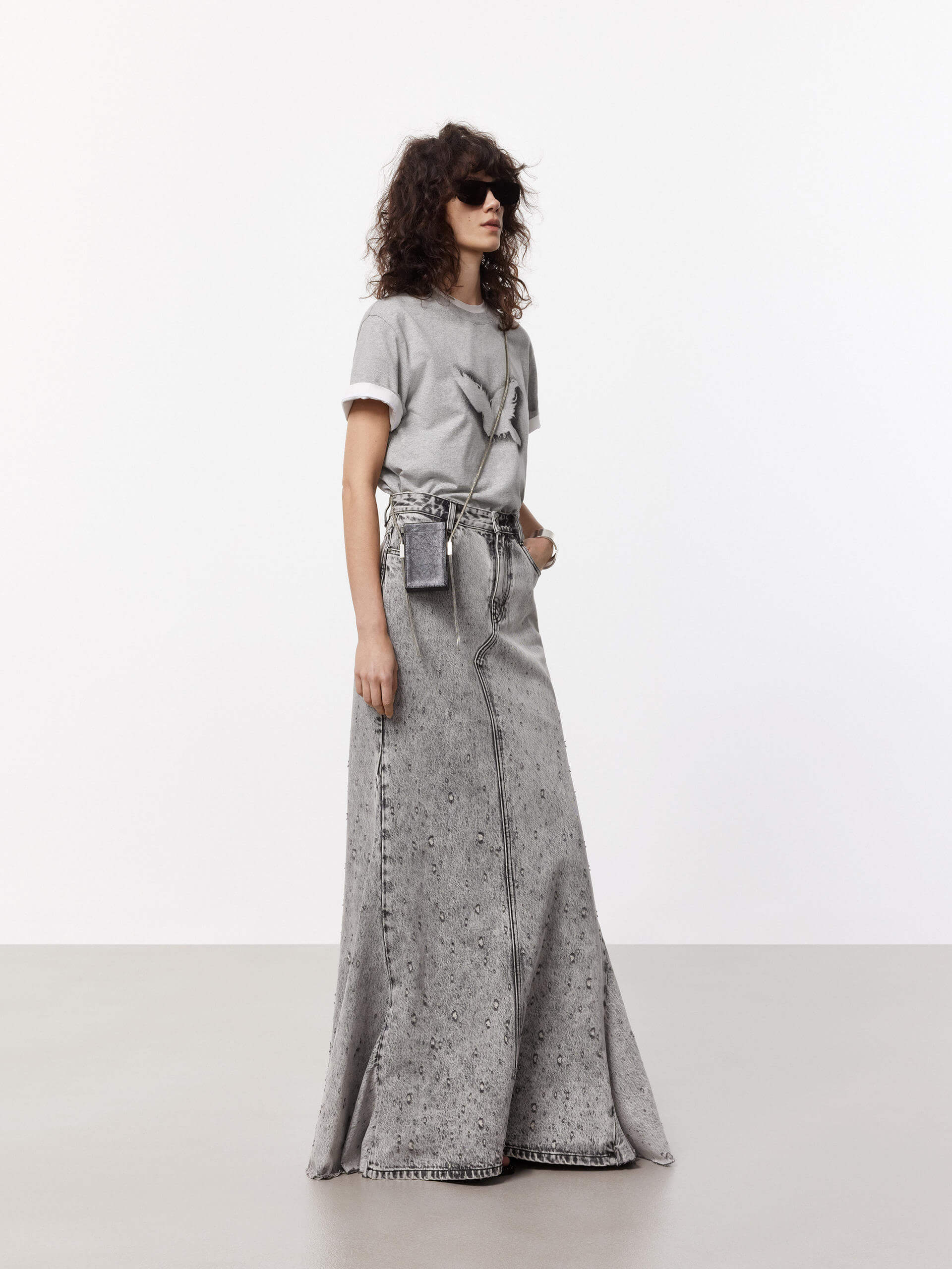 Distressed Effect Maxi Skirt - Image 14
