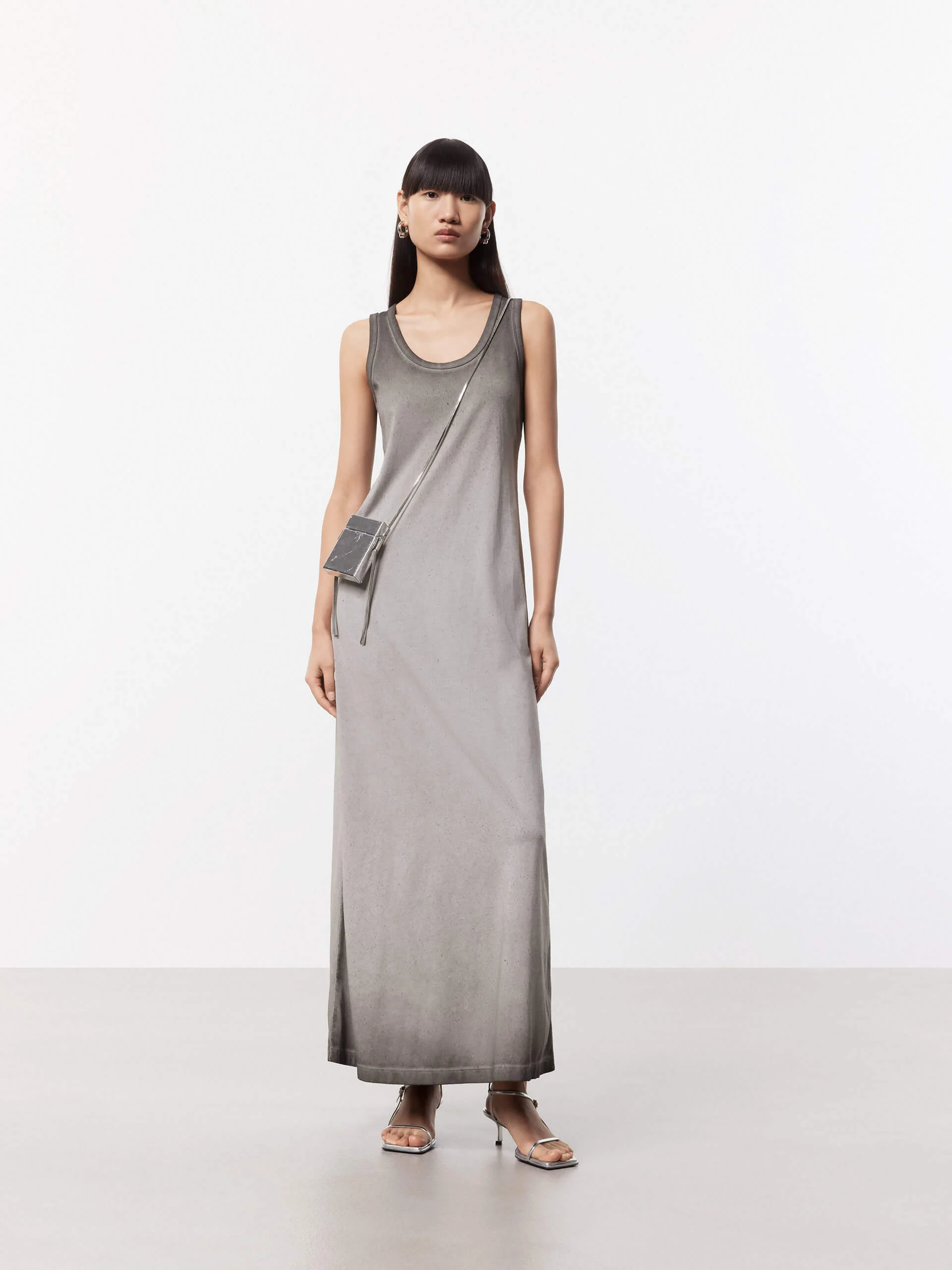 Distressed Maxi Tank Dress - Image 9