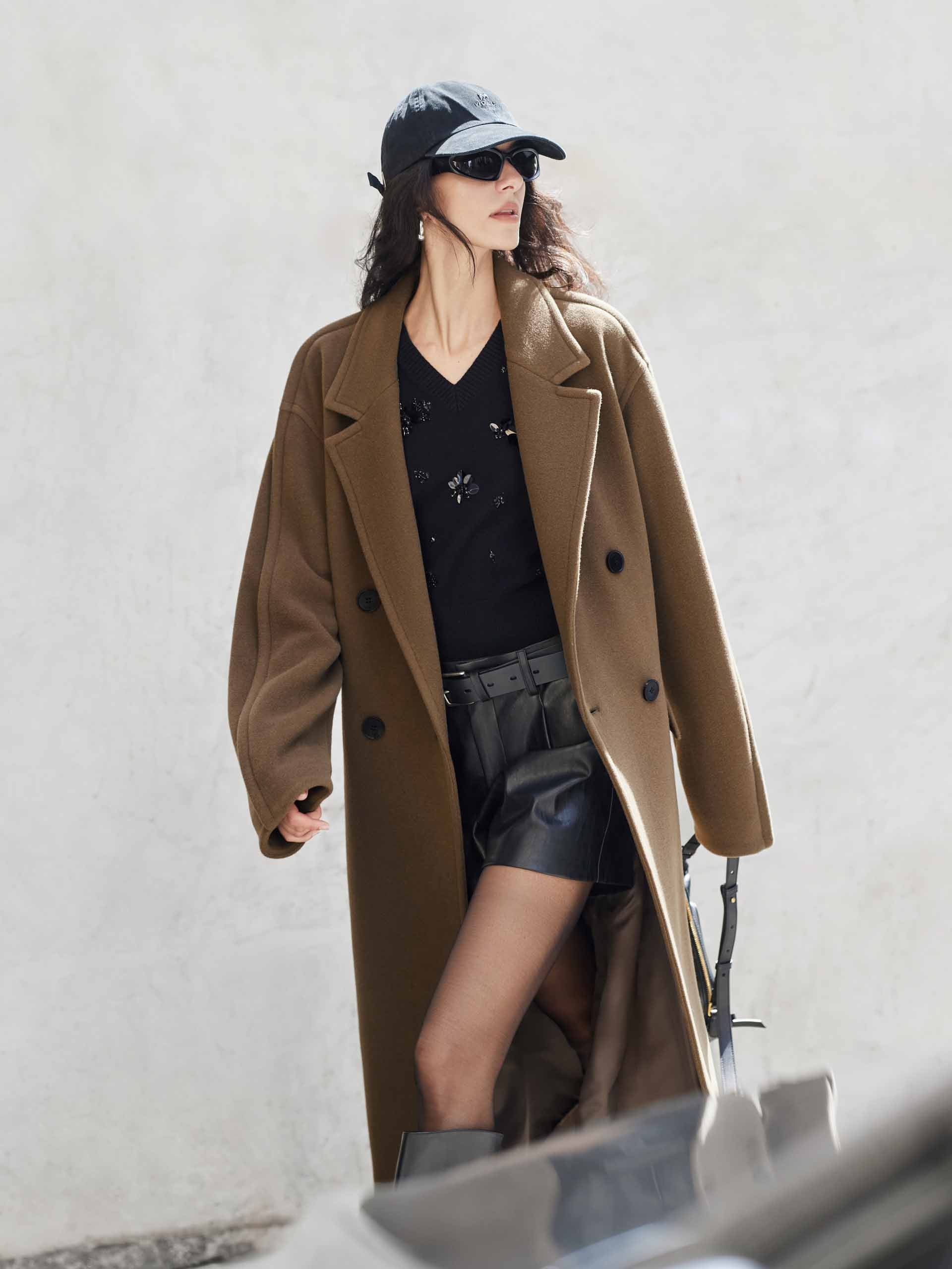 Double Breasted Belted Coat - Image 2