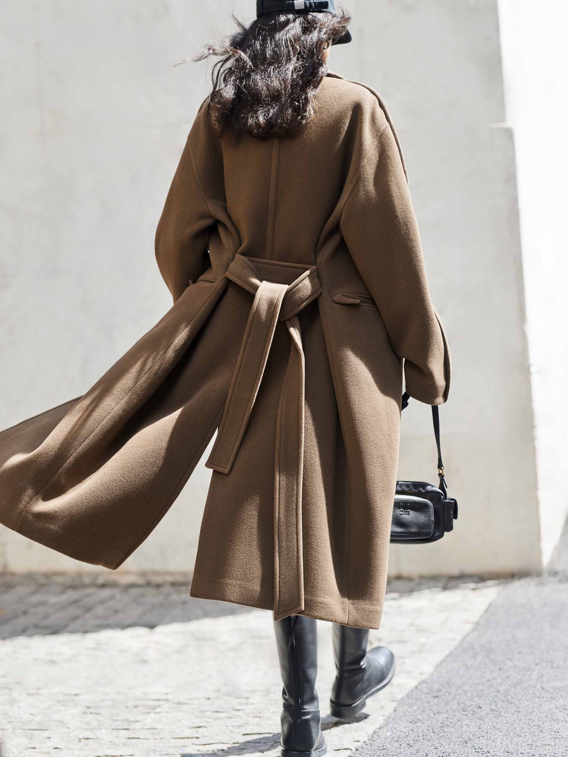 Double Breasted Belted Coat - Image 3