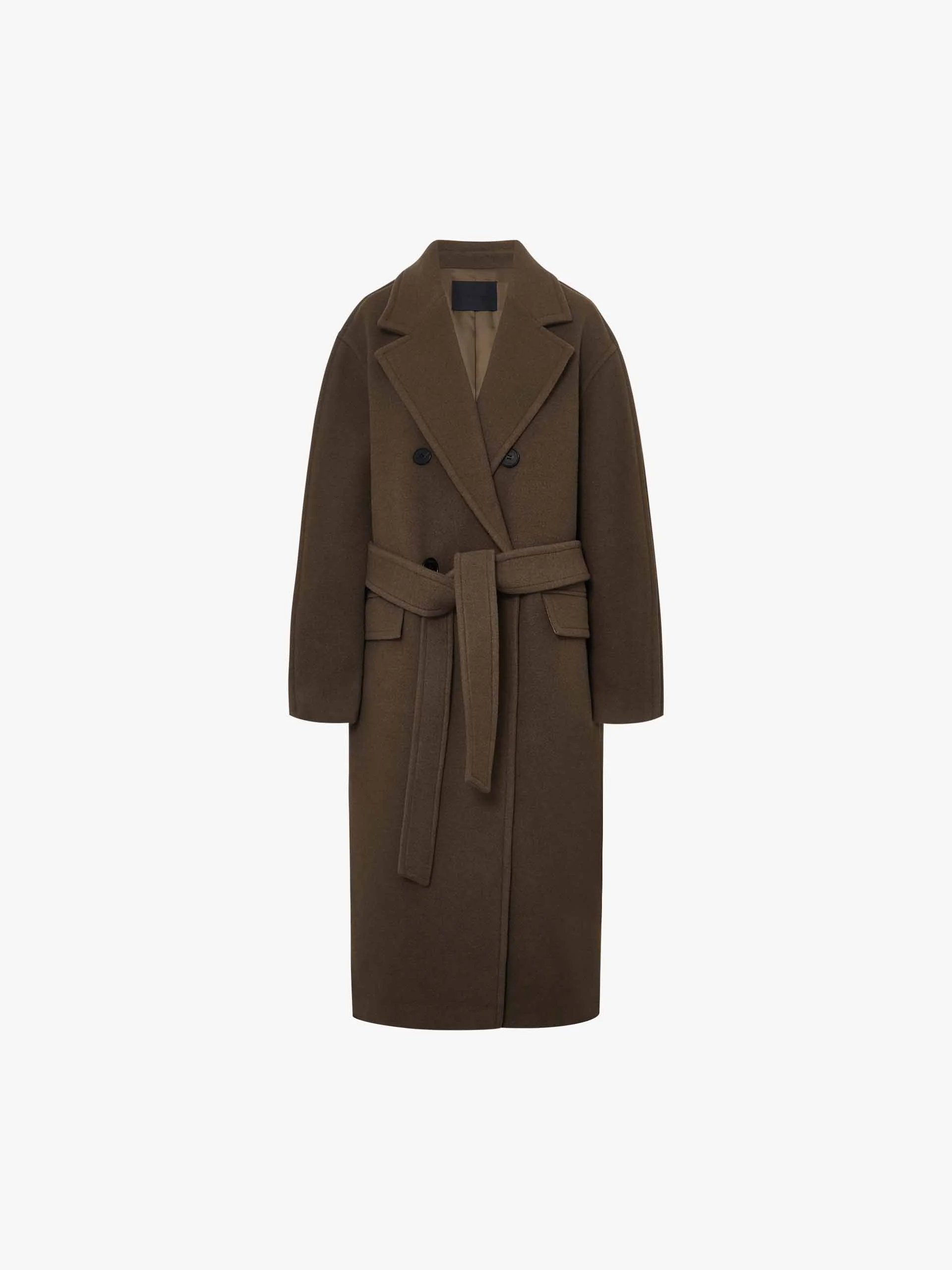 Double Breasted Belted Coat - Image 5