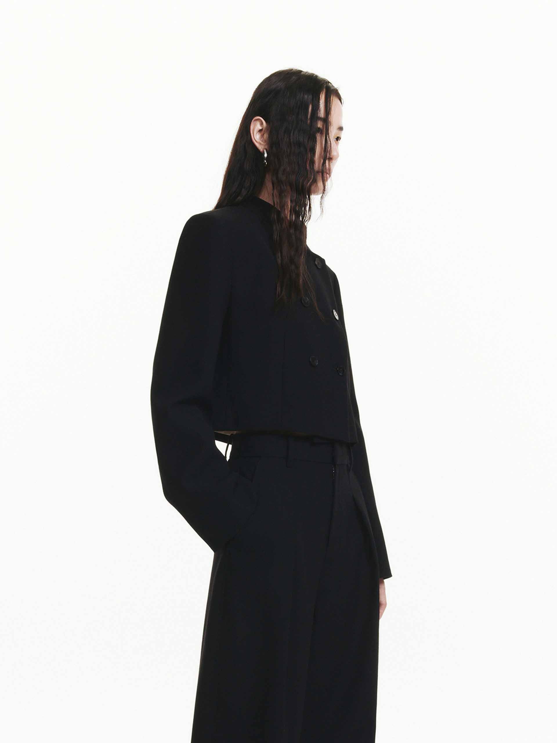 Double Breasted Crop Jacket - Image 7