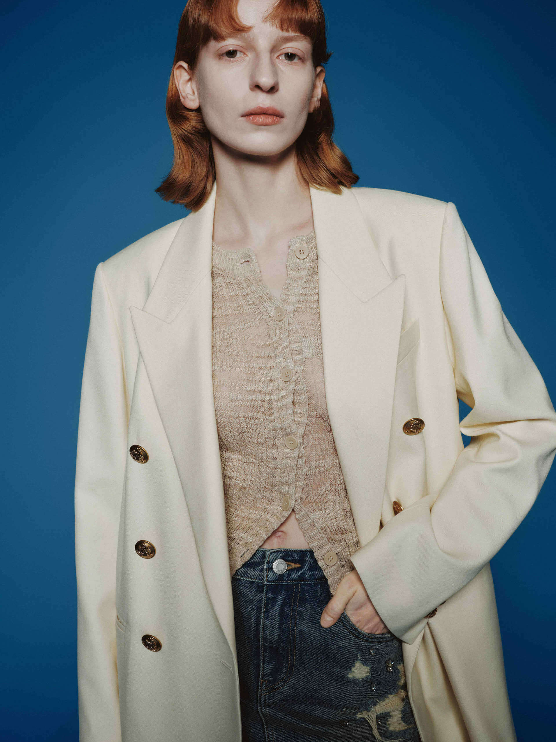 Double Breasted Tailored Blazer - Image 15
