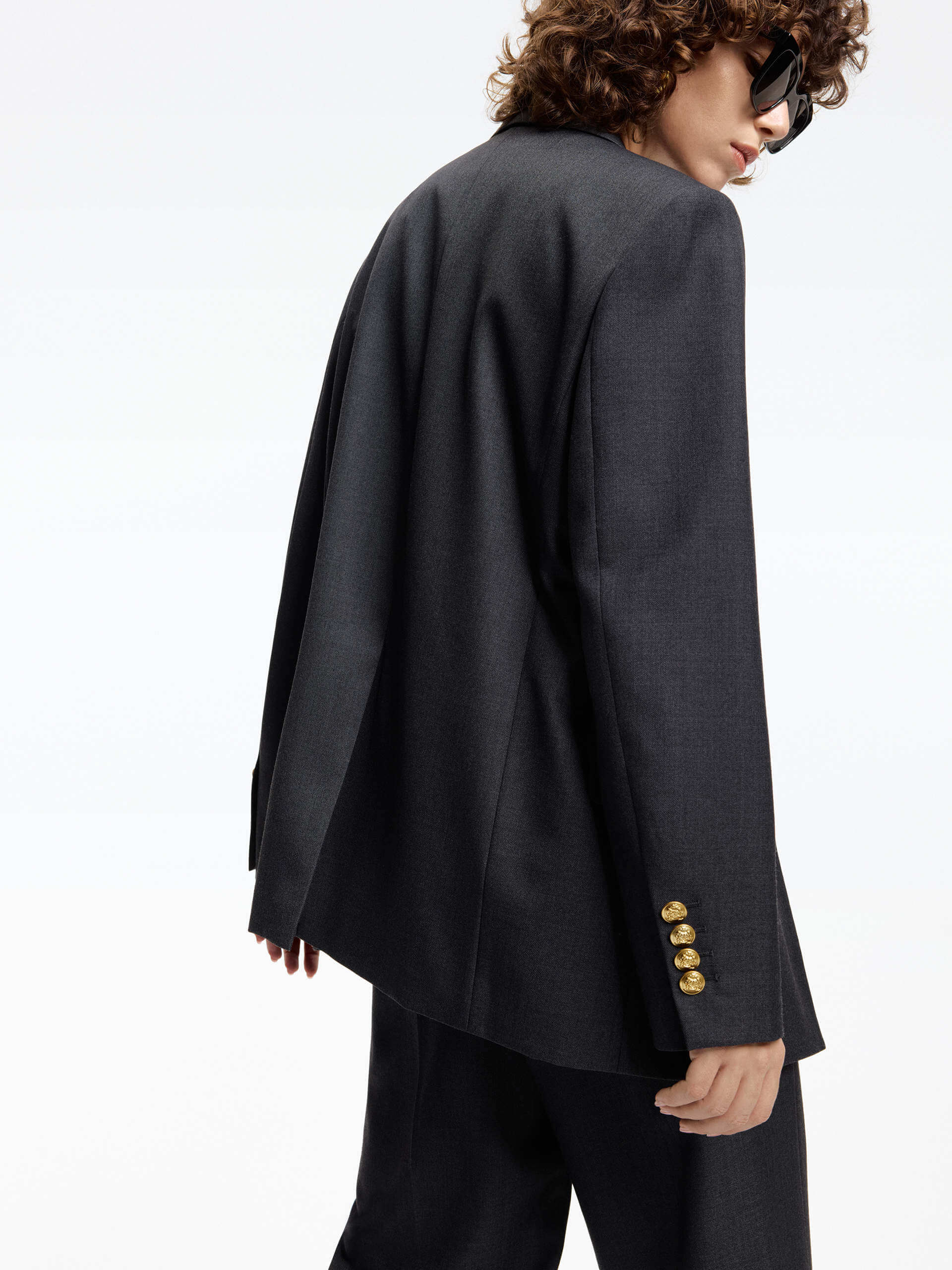 Double Breasted Tailored Blazer - Image 3