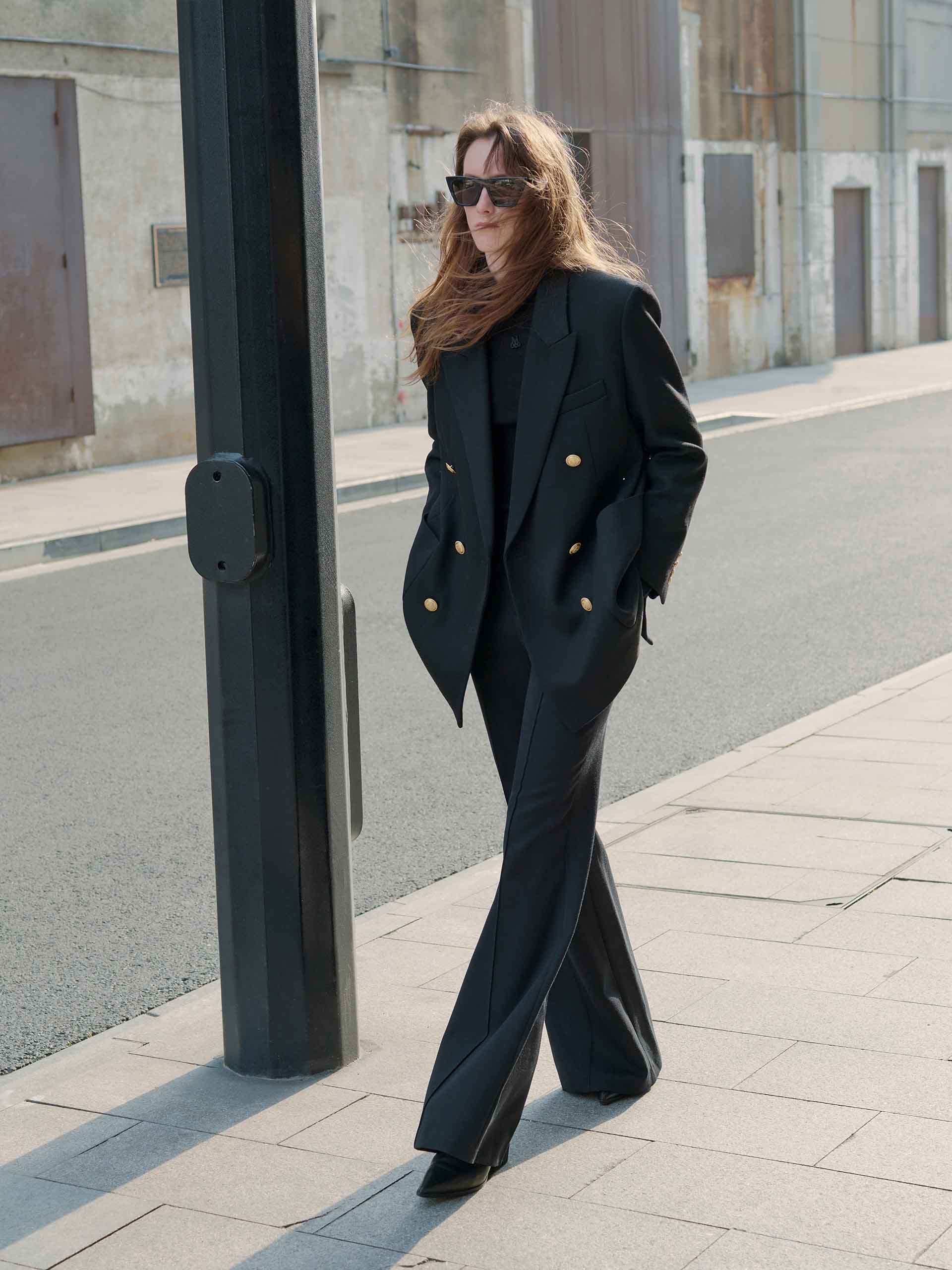 Double Breasted Textured Blazer - Image 7