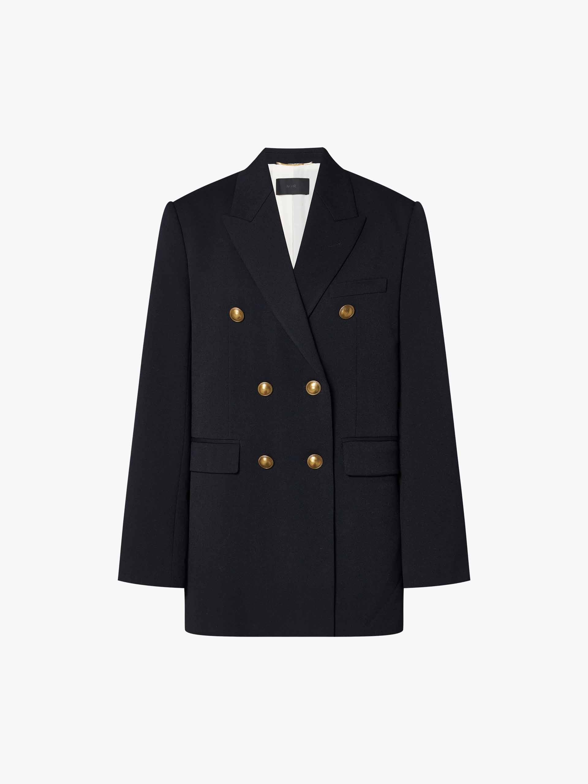 Double Breasted Wool Blazer - Image 5