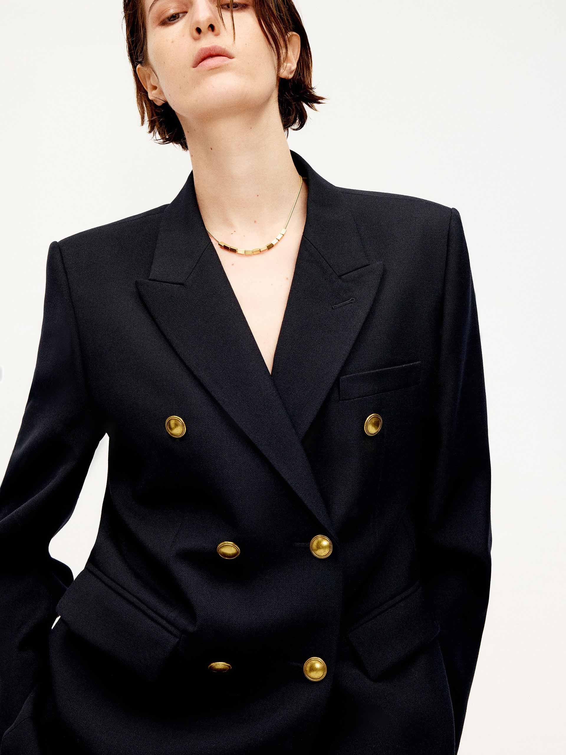 Double Breasted Wool Blazer - Image 7