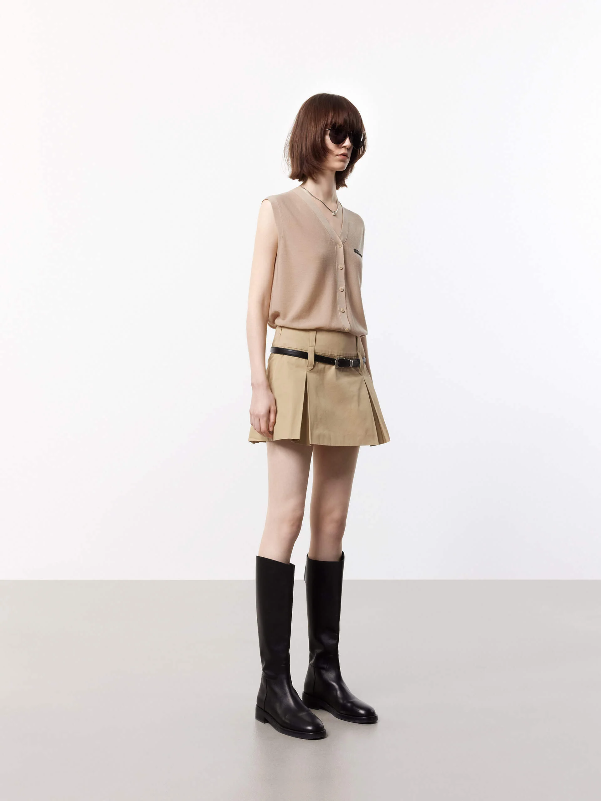 Double Waist Loop Mini Skirt - Image 8