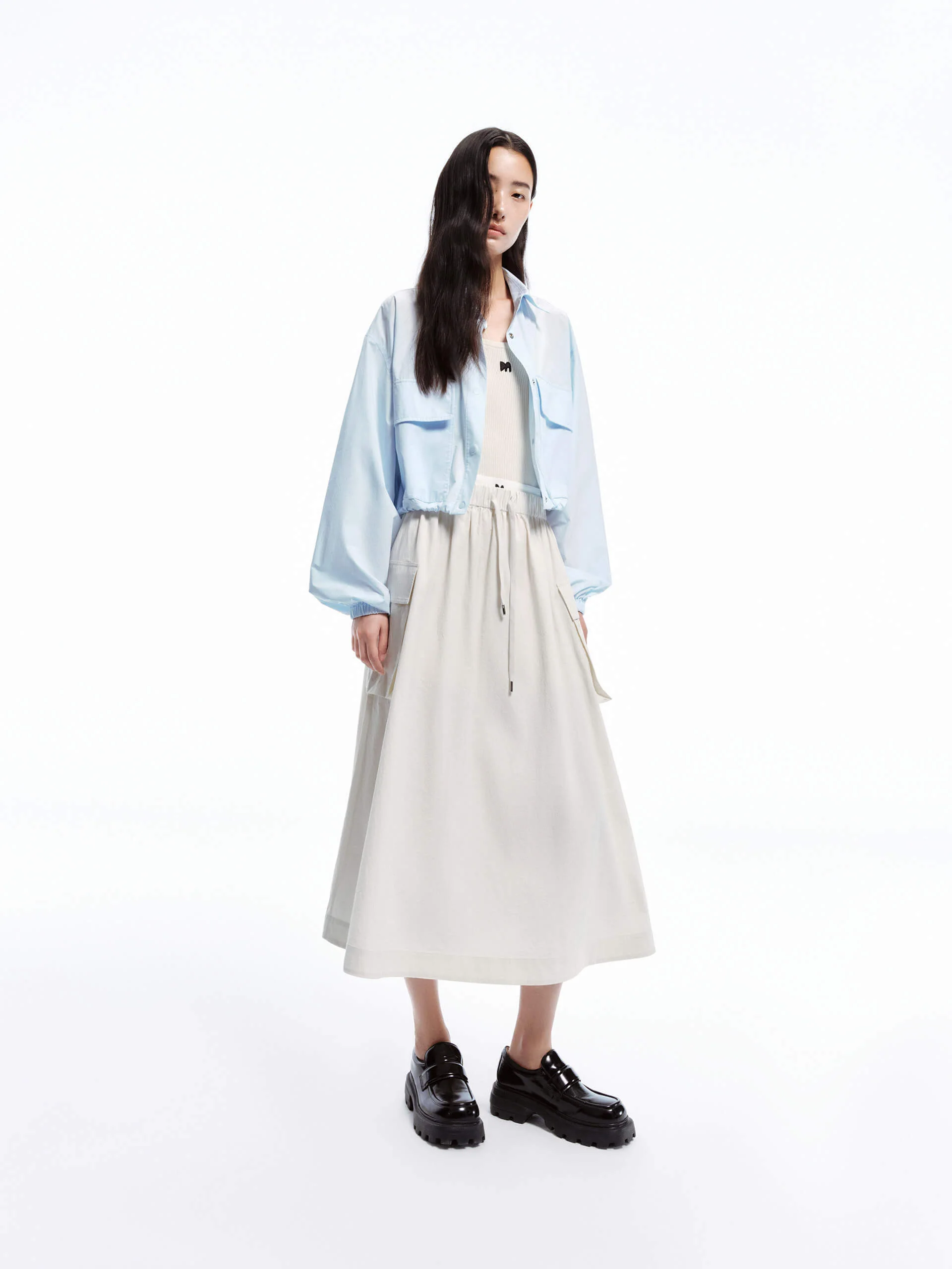 Double Waist Midi Skirt - Image 15