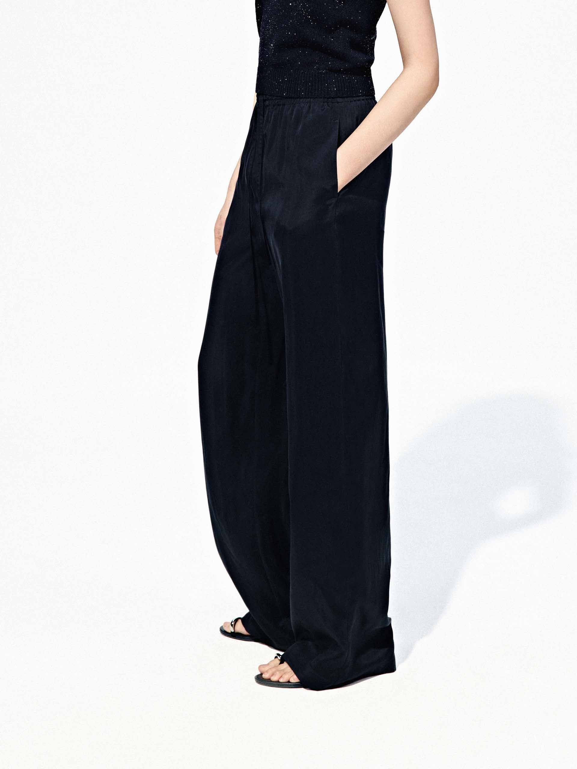 Draped Straight Drawstring Pants - Image 3
