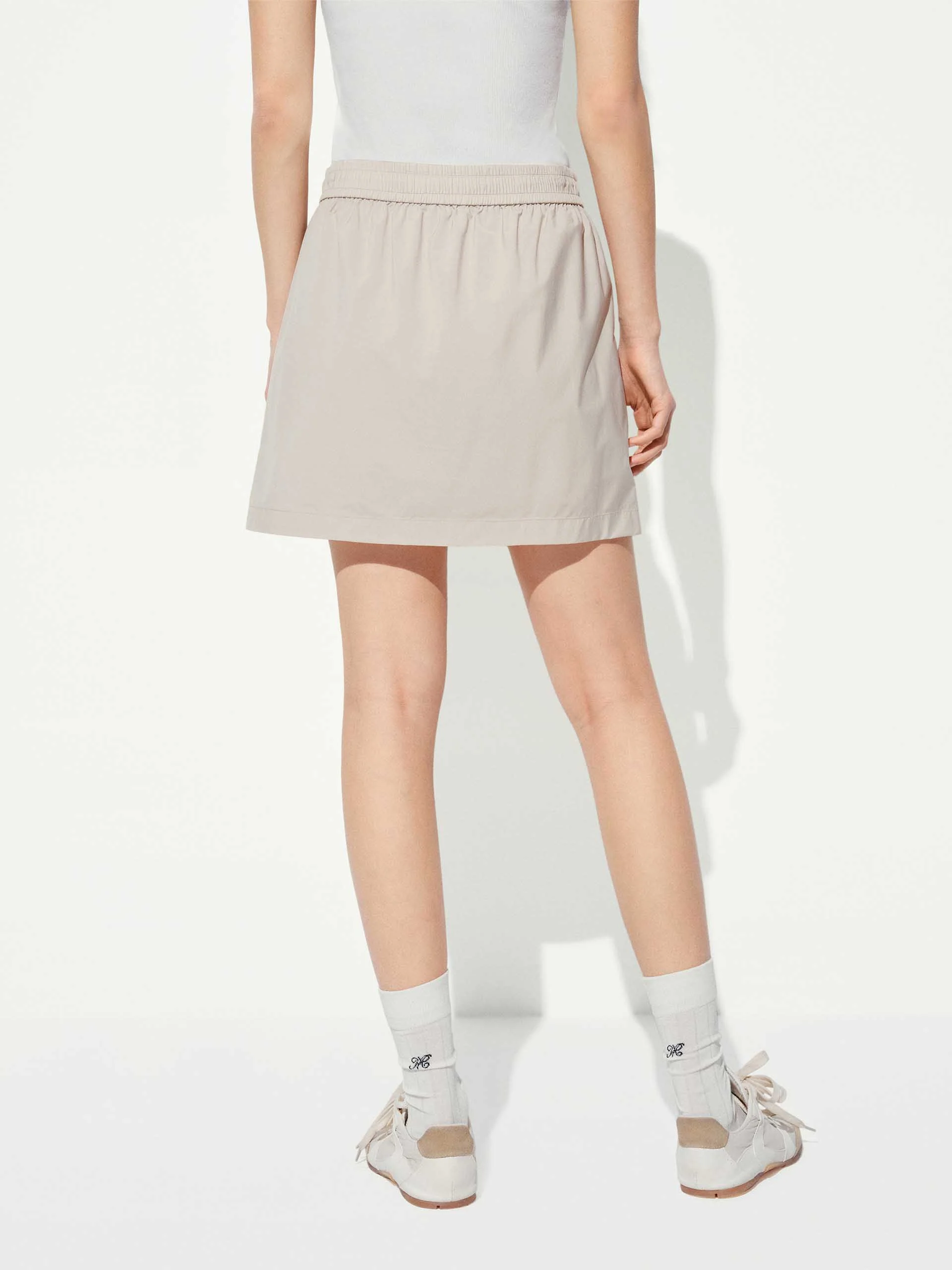 Drawstring A-Line Mini Skirt - Image 6