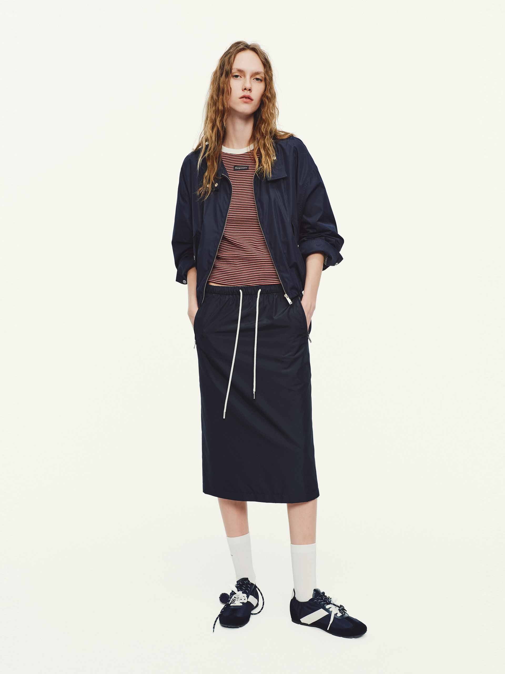 Drawstring Adjustable Midi Skirt - Image 10