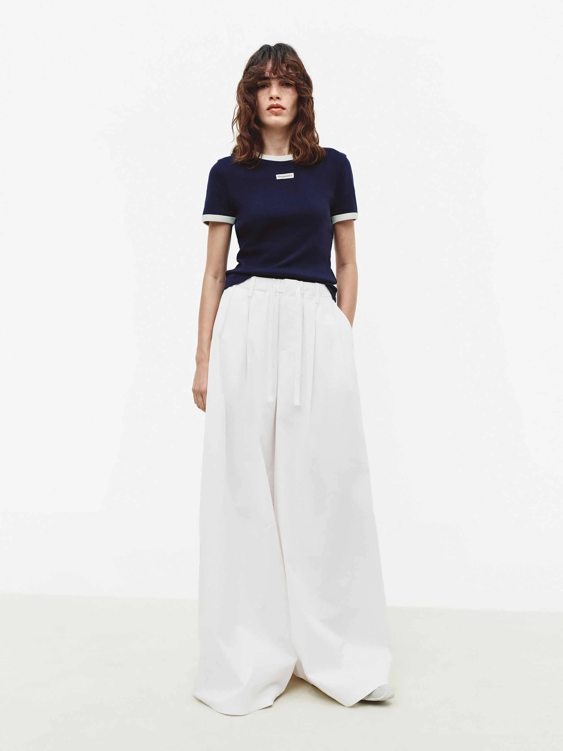 Drawstring Adjustable Pleated Pants - Image 2
