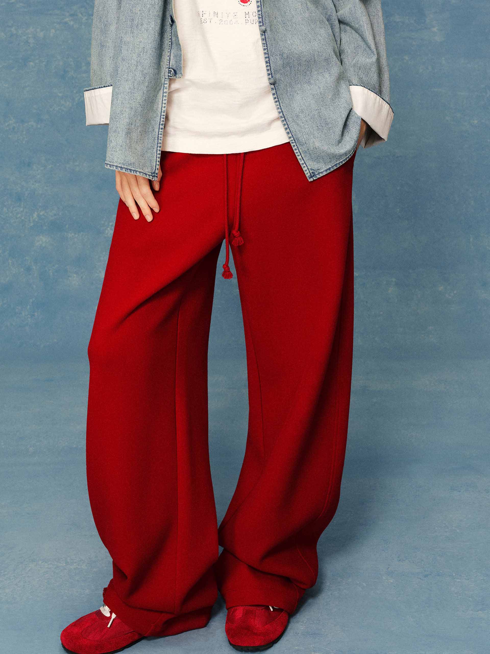Drawstring Barrel Leg Pants - Image 7