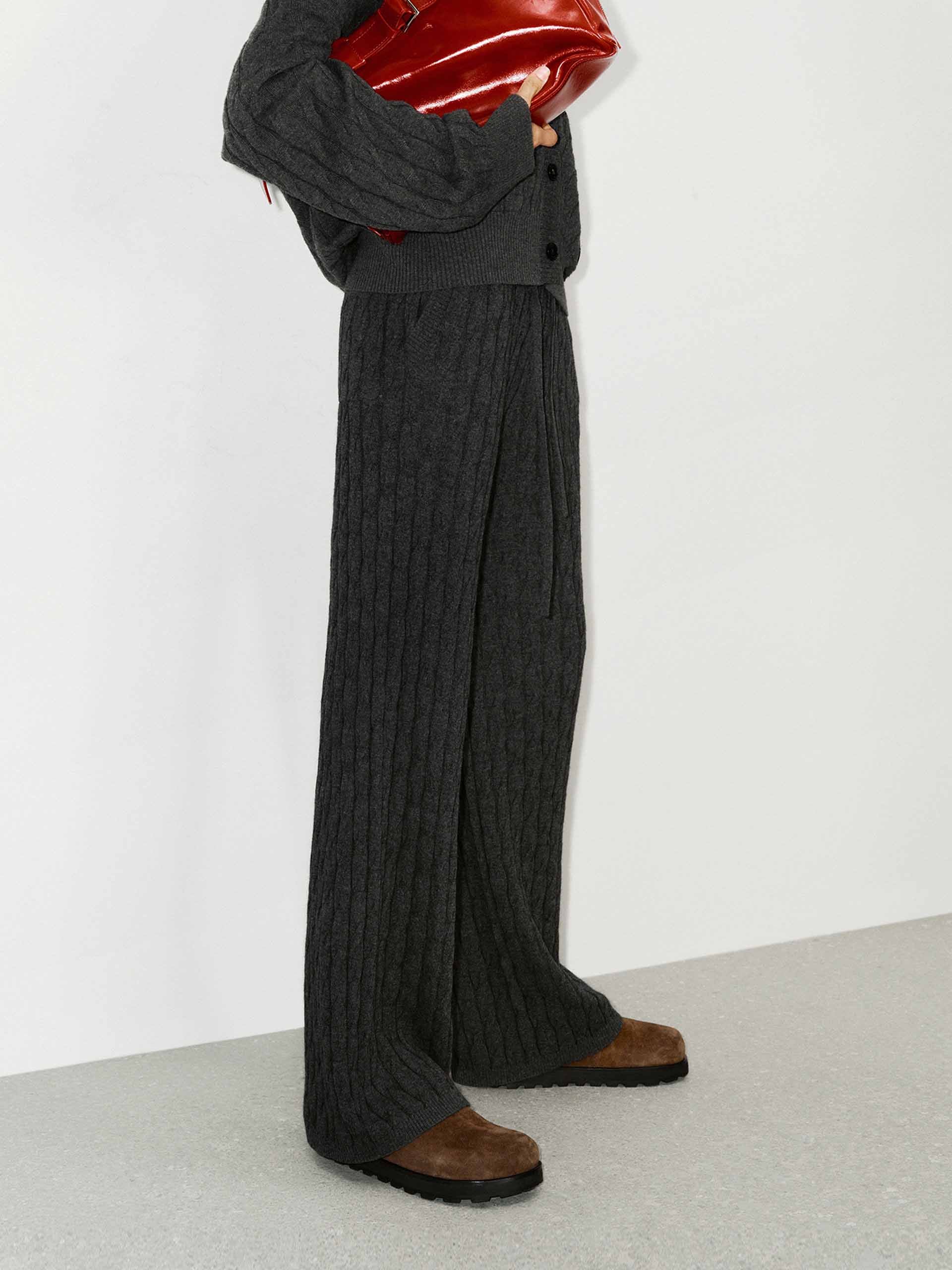 Drawstring Cable Knit Pants - Image 7