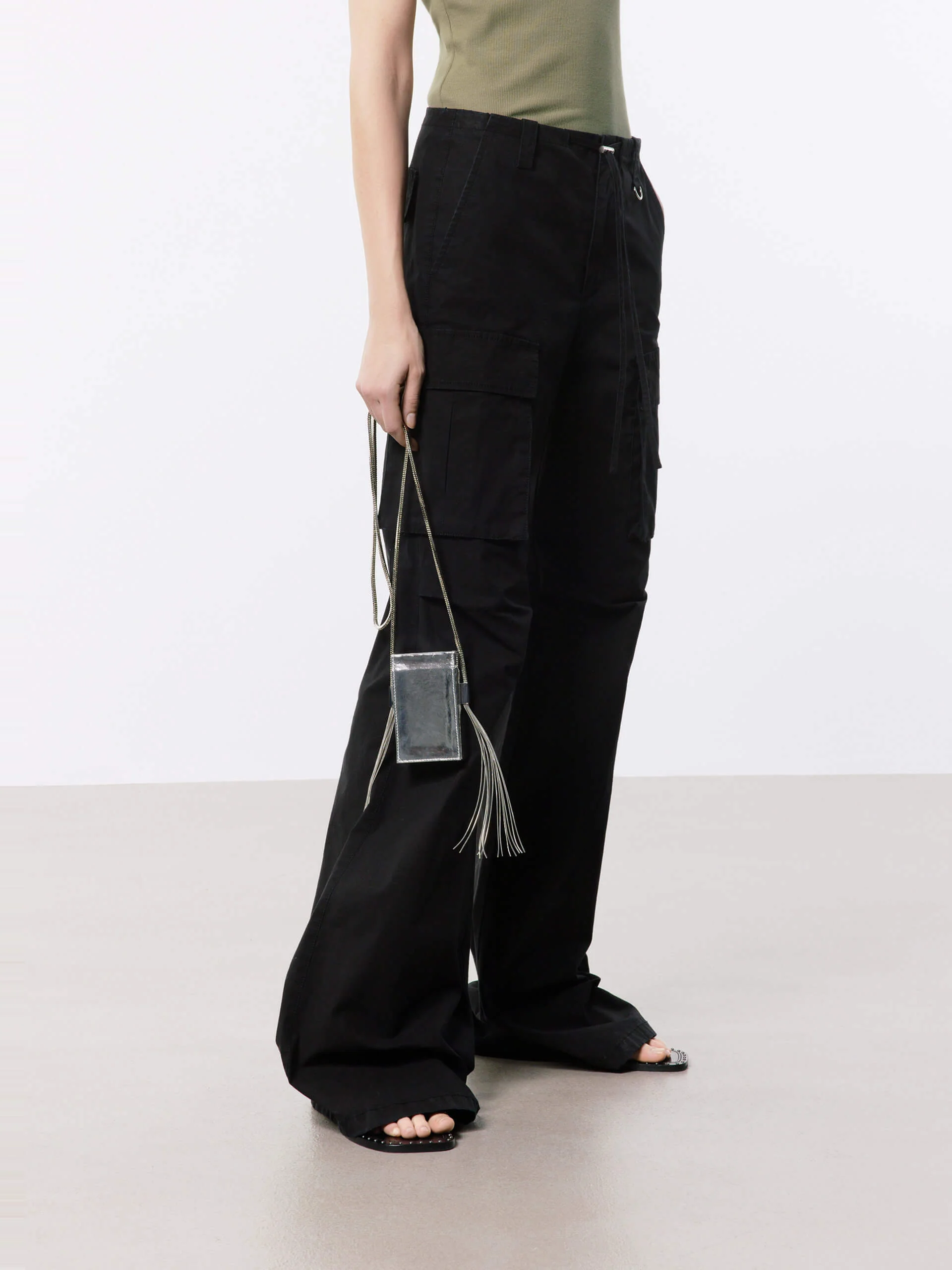 Drawstring Cargo Style Pants - Image 8