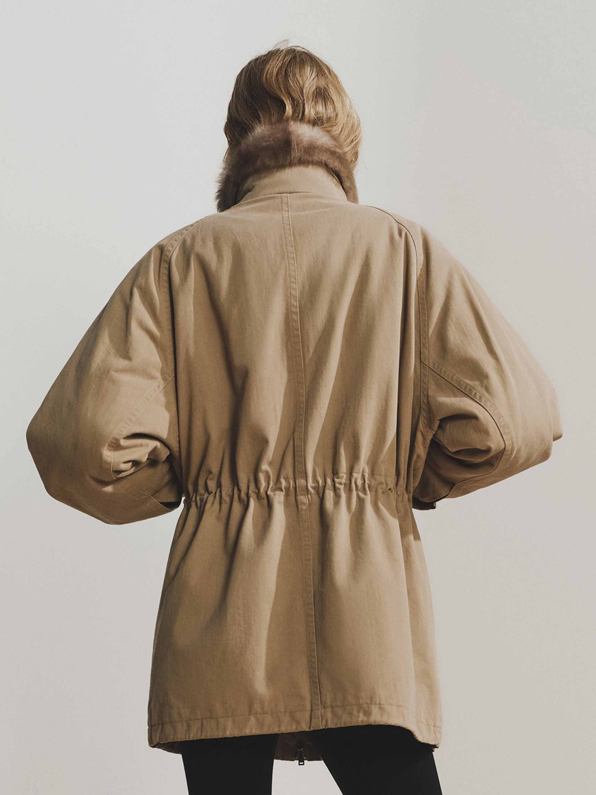 Drawstring Cotton Quilted Jacket - Image 6