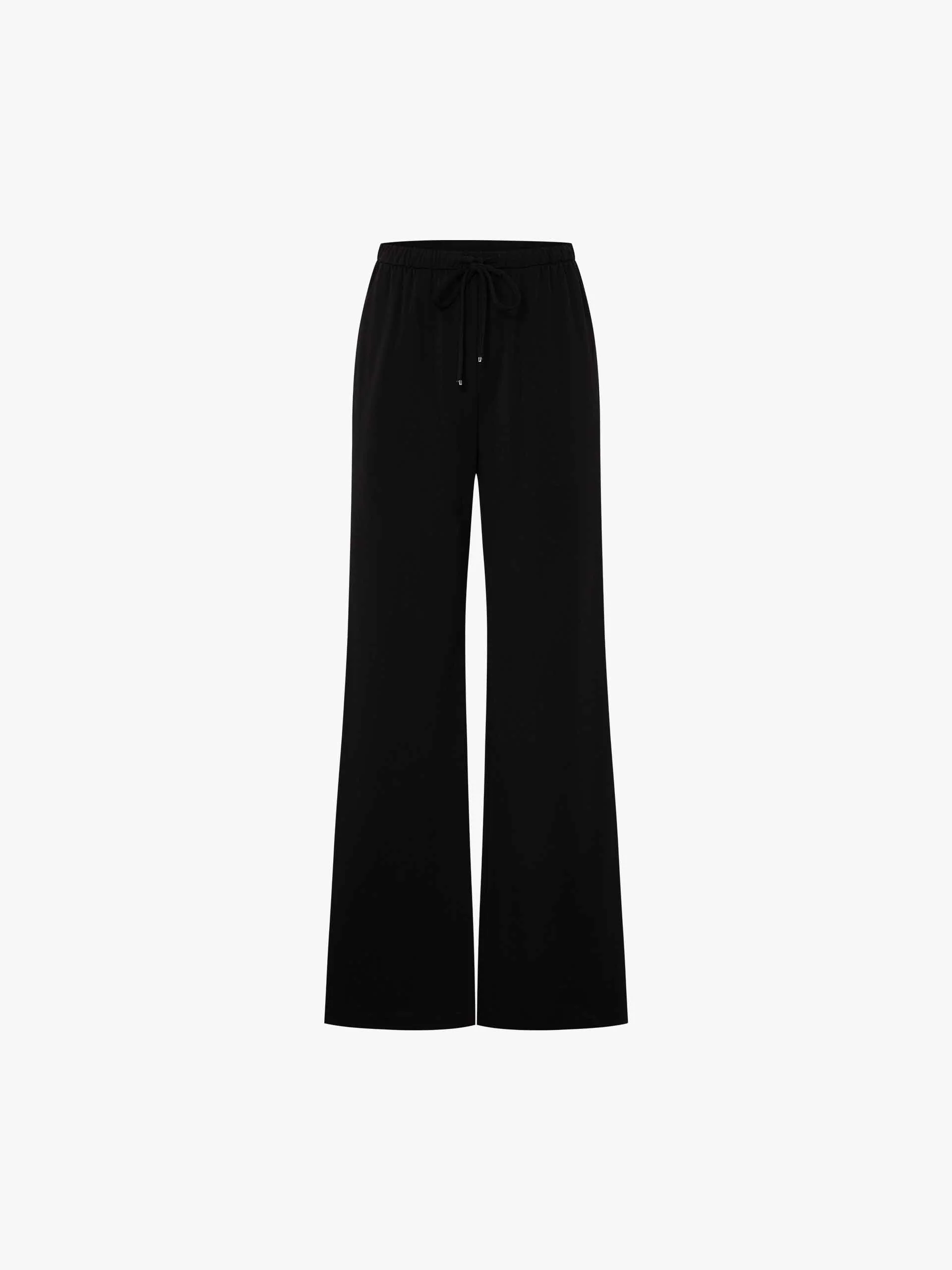 Drawstring Waist Flared Trousers - Image 5