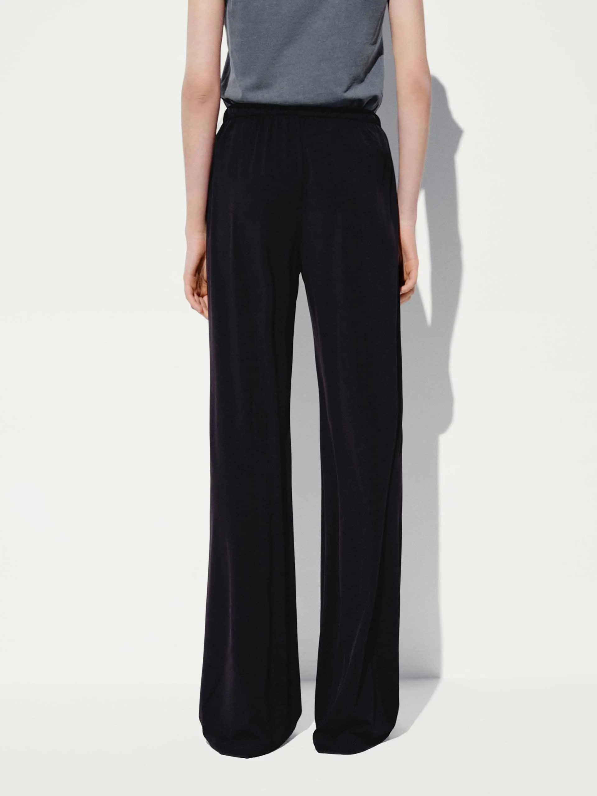 Drawstring Waist Flared Trousers - Image 6