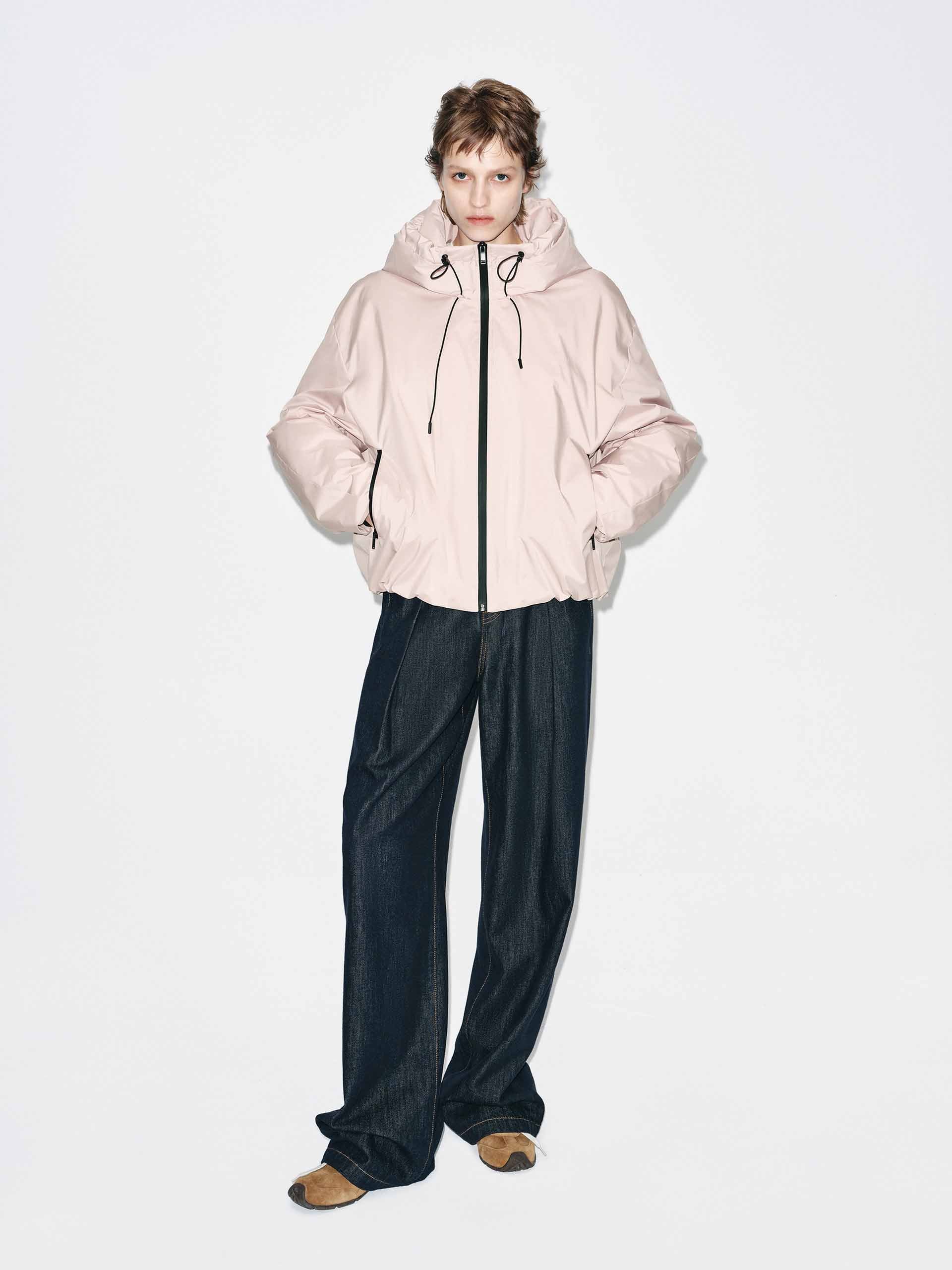 Drawstring Hooded Down Jacket - Image 2