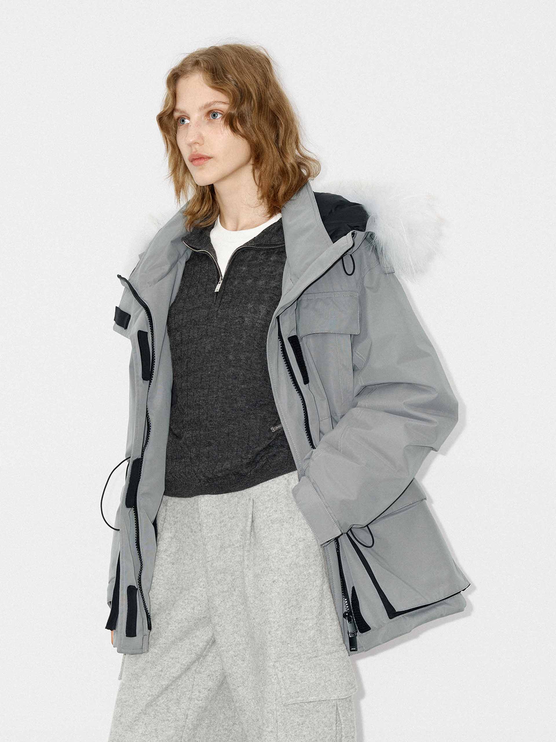 Drawstring Hooded Puffer Jacket - Image 16