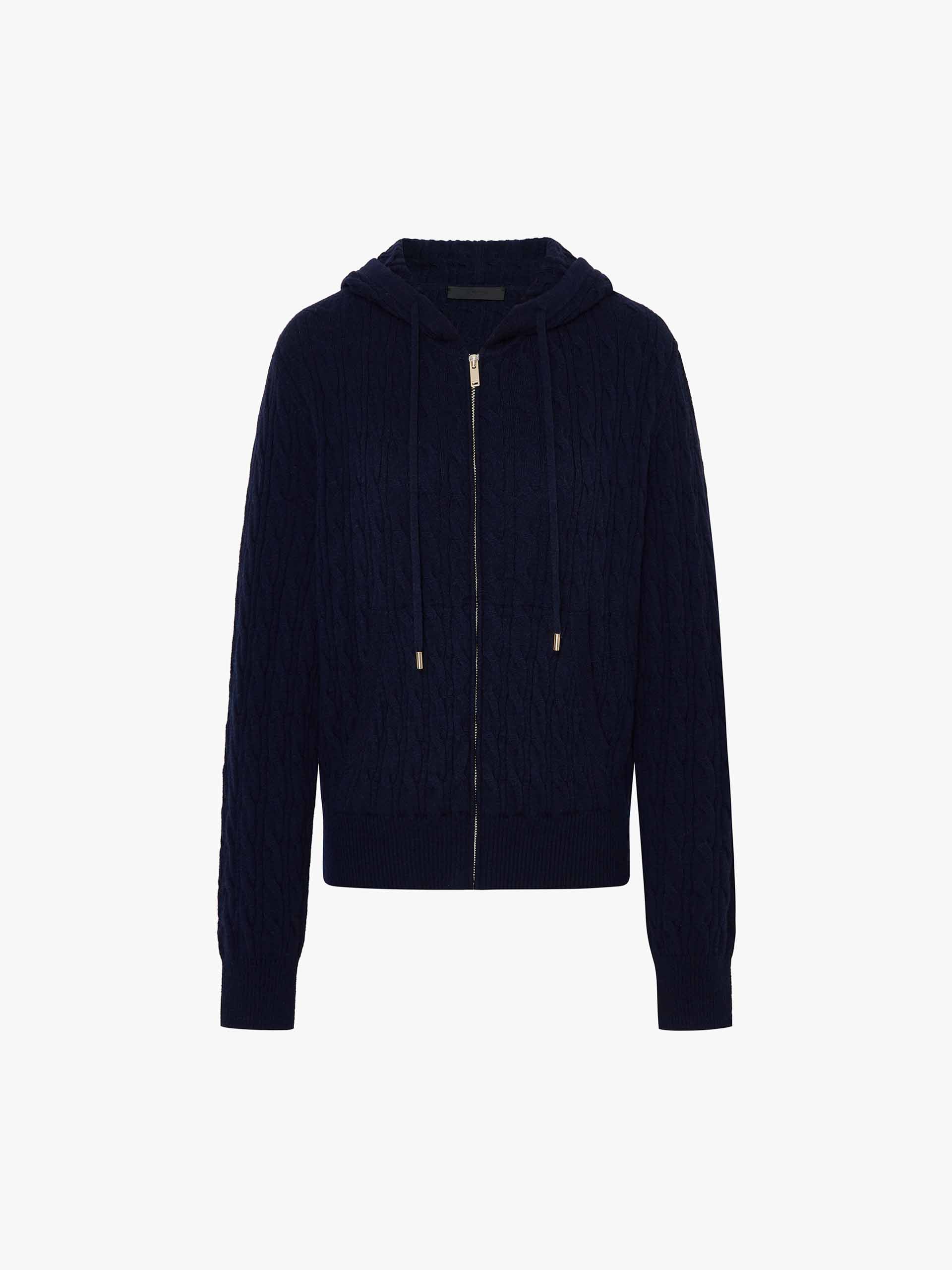 Drawstring Hooded Zipper Cardigan - Image 5