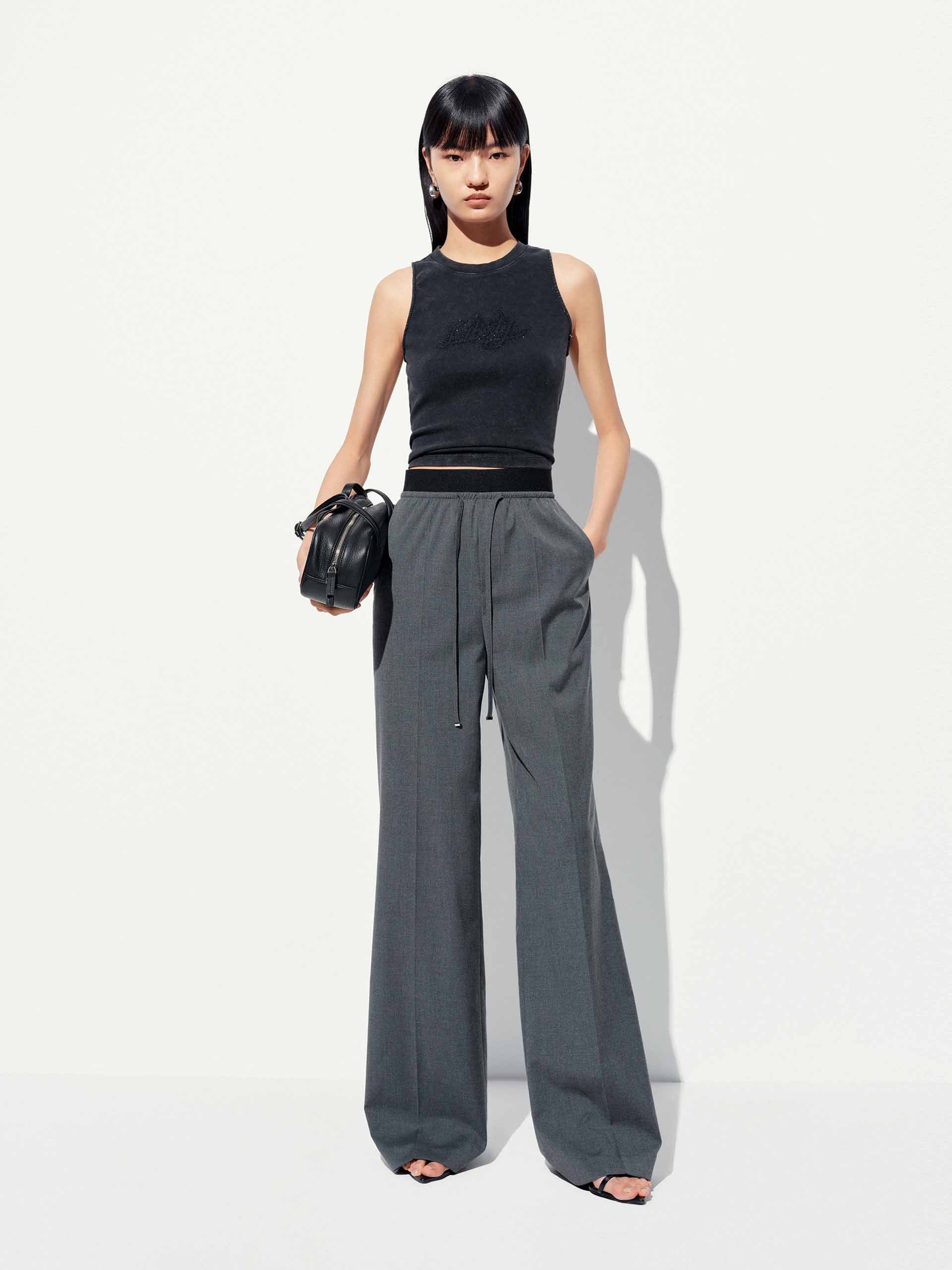 Drawstring Side Pockets Trousers - Image 2