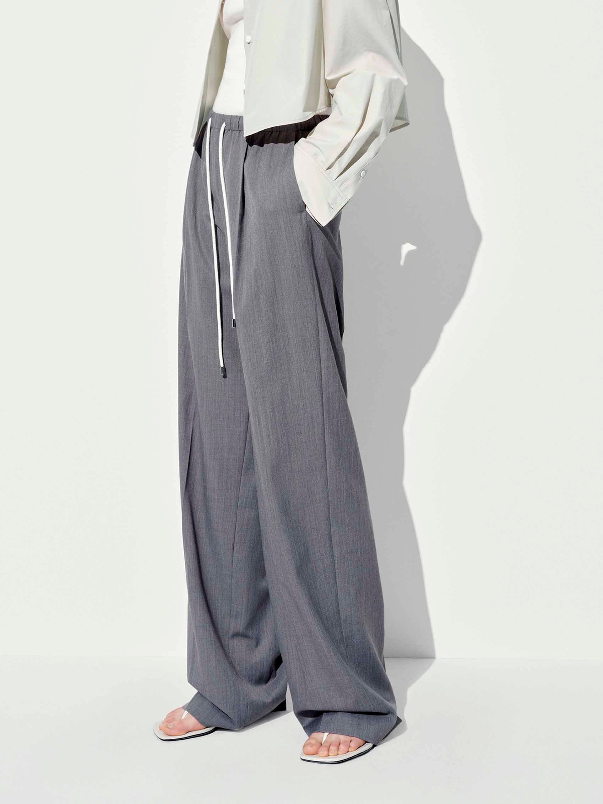 Drawstring Straight Cut Trousers - Image 11