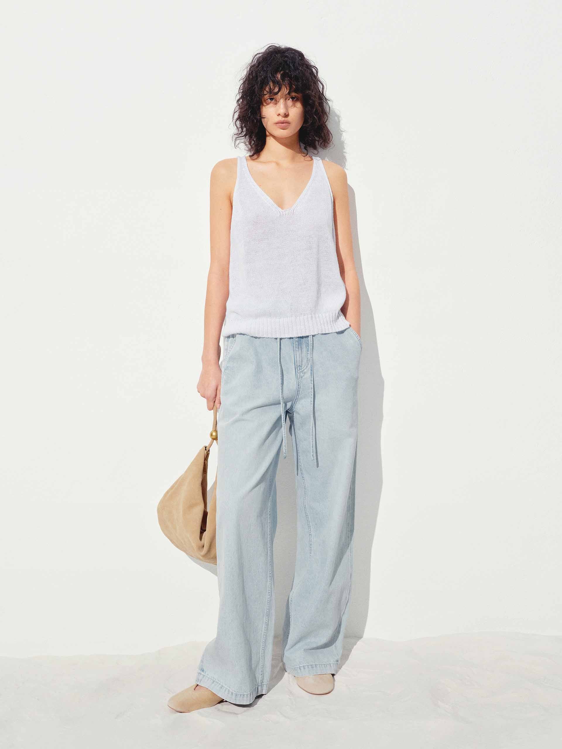 Drawstring Straight Jeans - Image 2