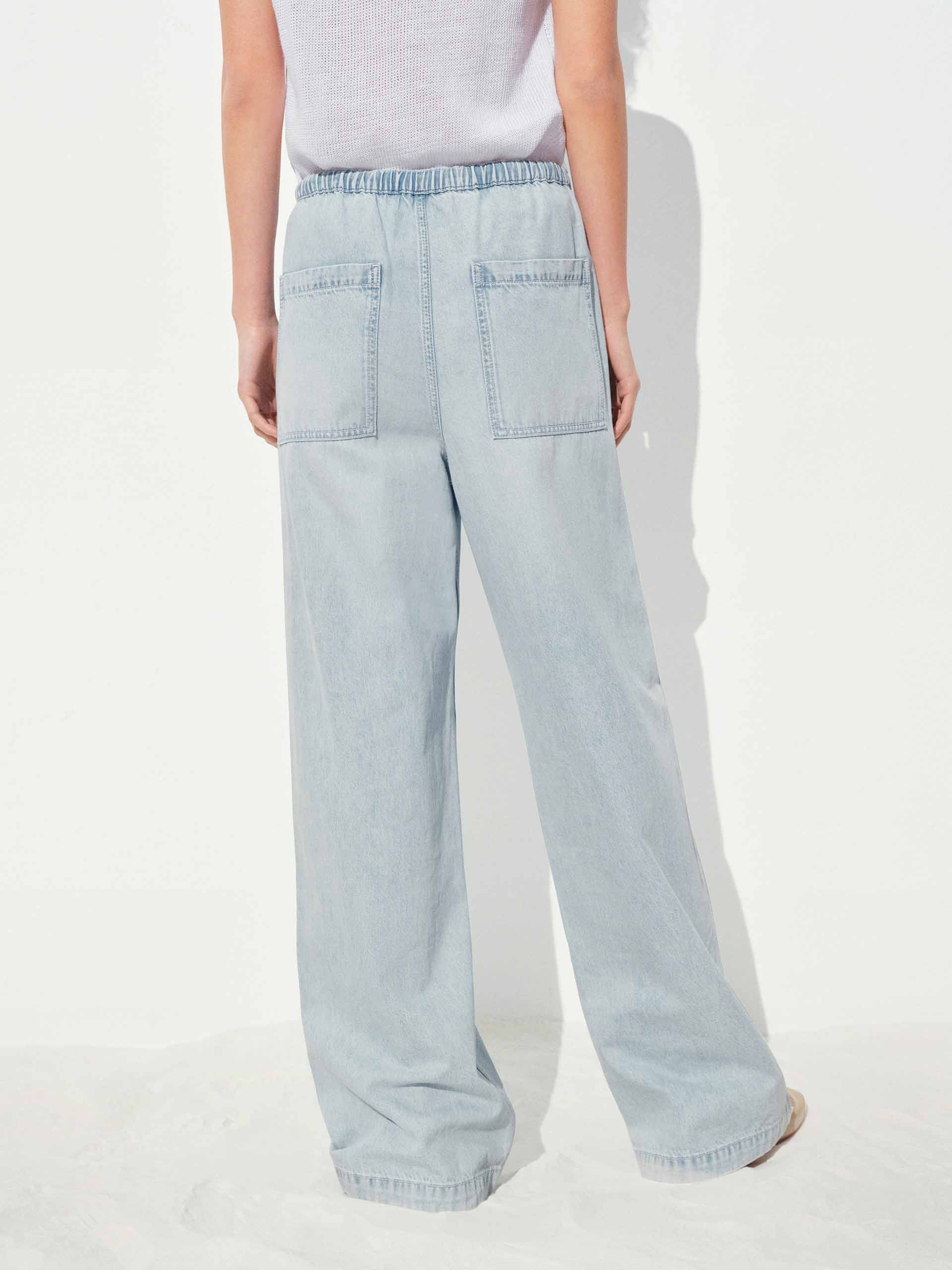 Drawstring Straight Jeans - Image 6