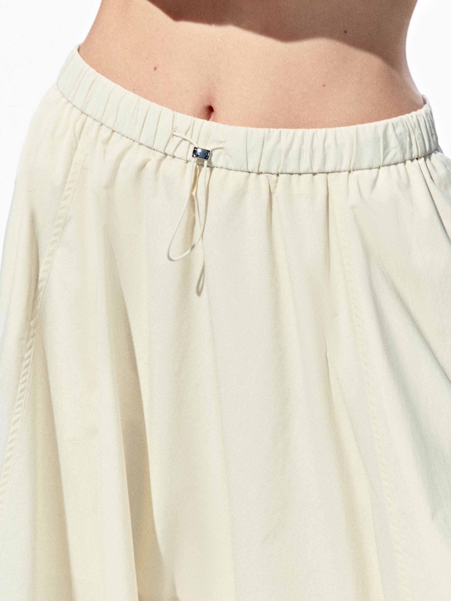 Drawstring Waist Midi Skirt - Image 7