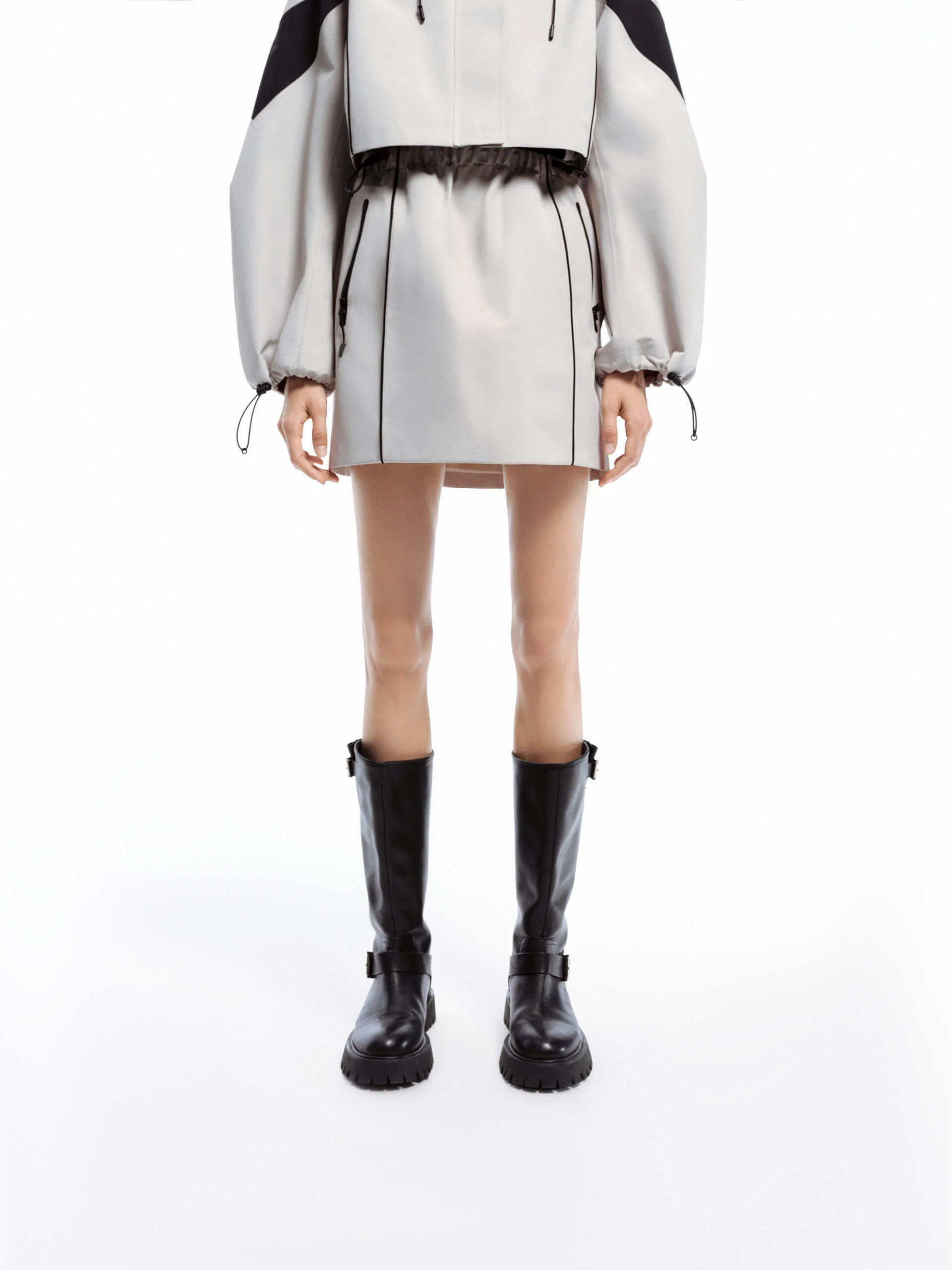 Drawstring Waist Mini Skirt - Image 15