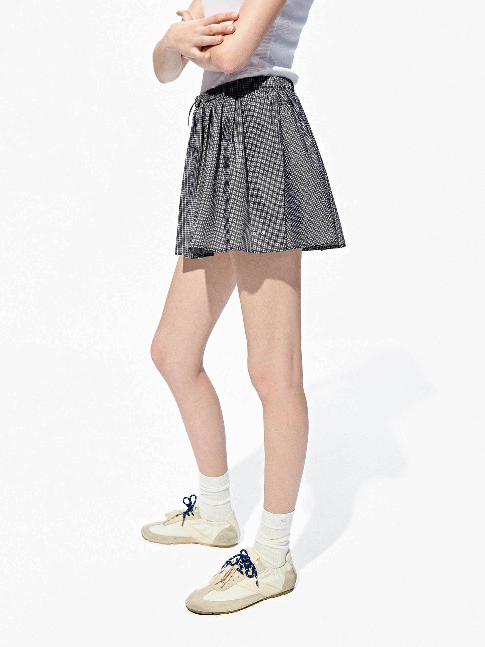 Drawstring Waist Mini Skort - Image 3