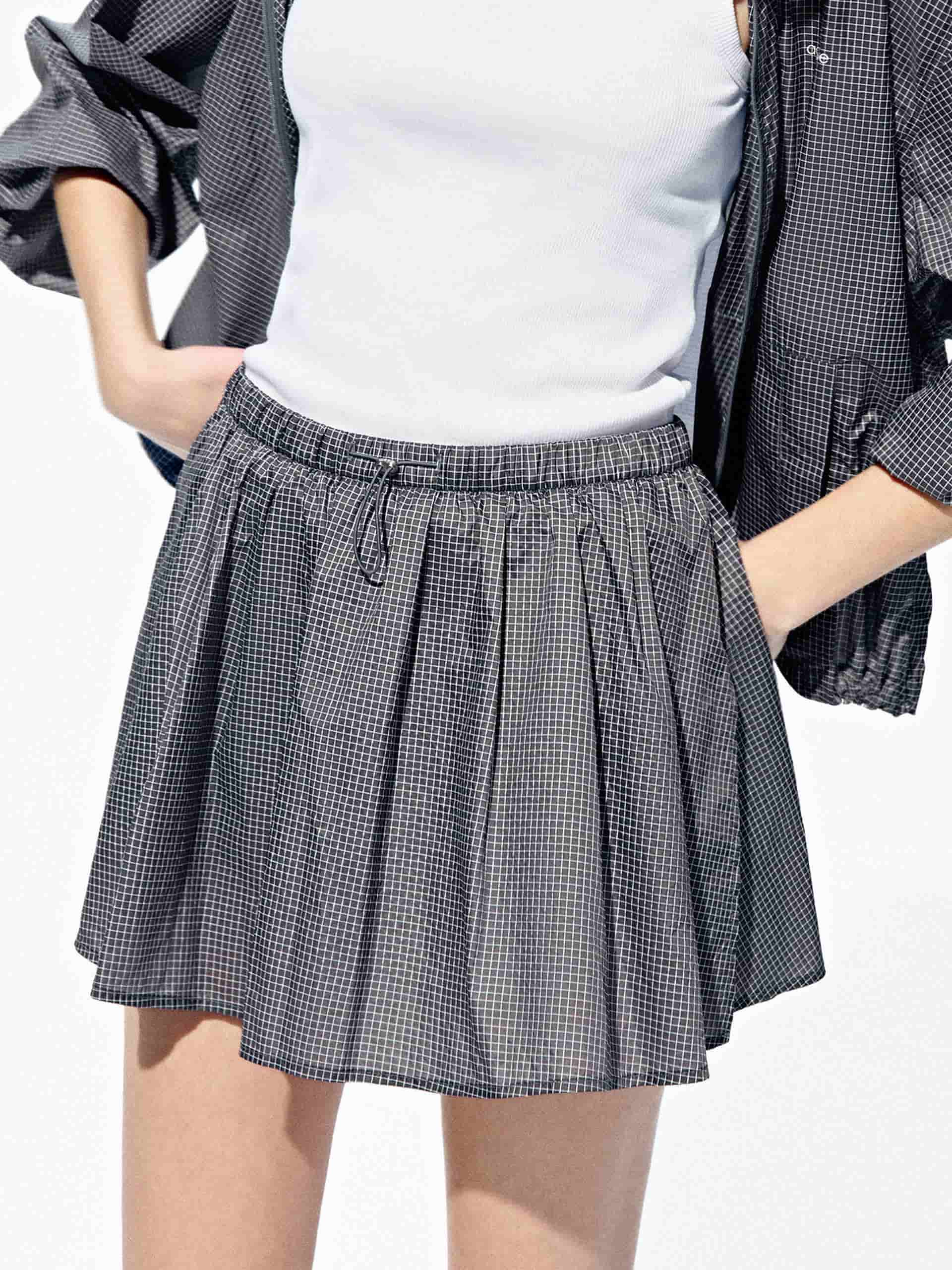 Drawstring Waist Mini Skort - Image 7