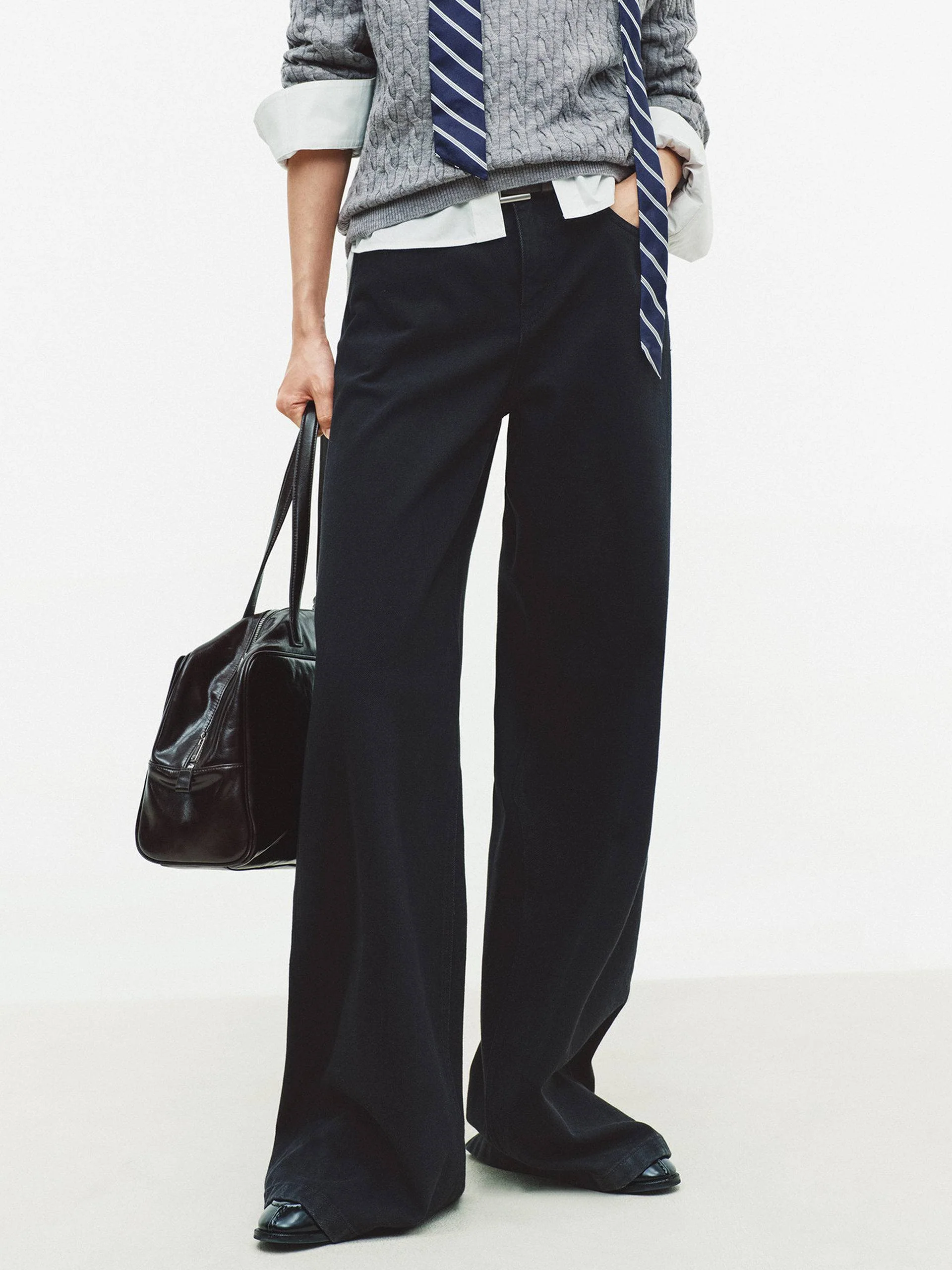 Drawstring Waistband Straight Jeans