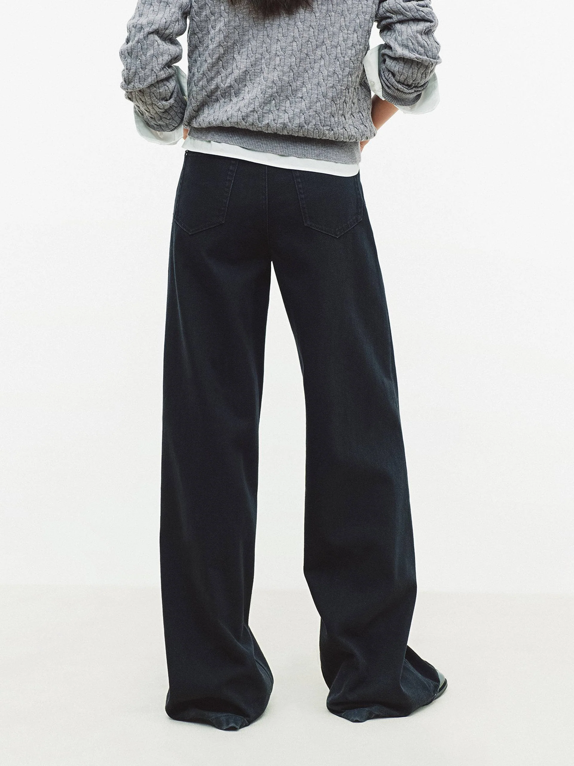 Drawstring Waistband Straight Jeans - Image 6