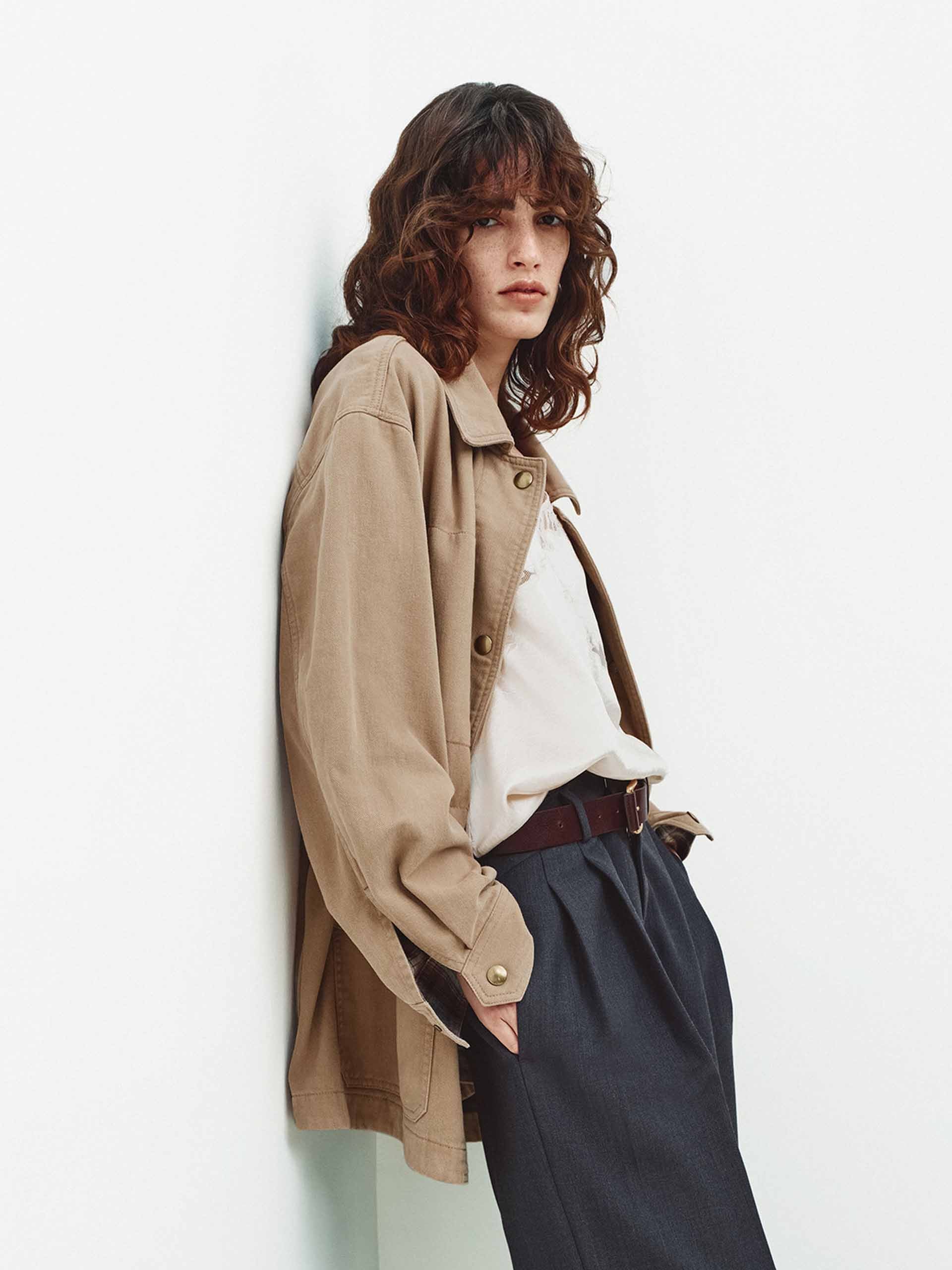 Drawstring Waisted Cotton Coat - Image 3