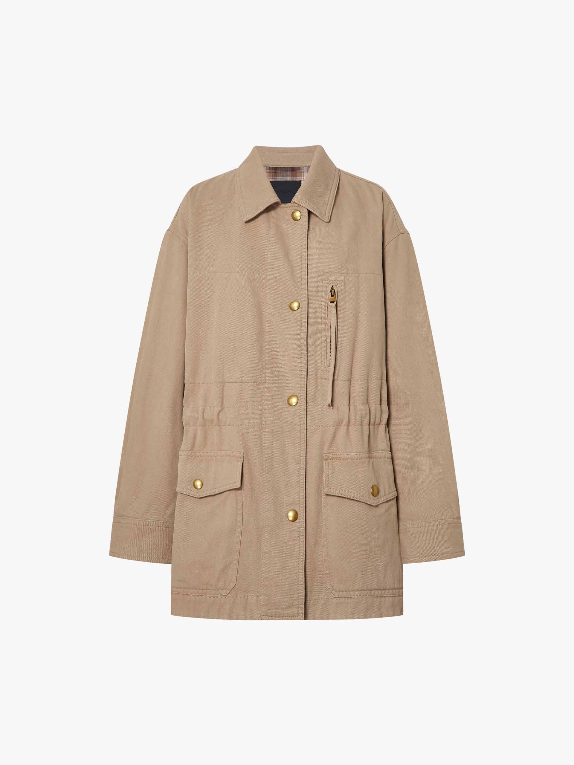 Drawstring Waisted Cotton Coat - Image 5