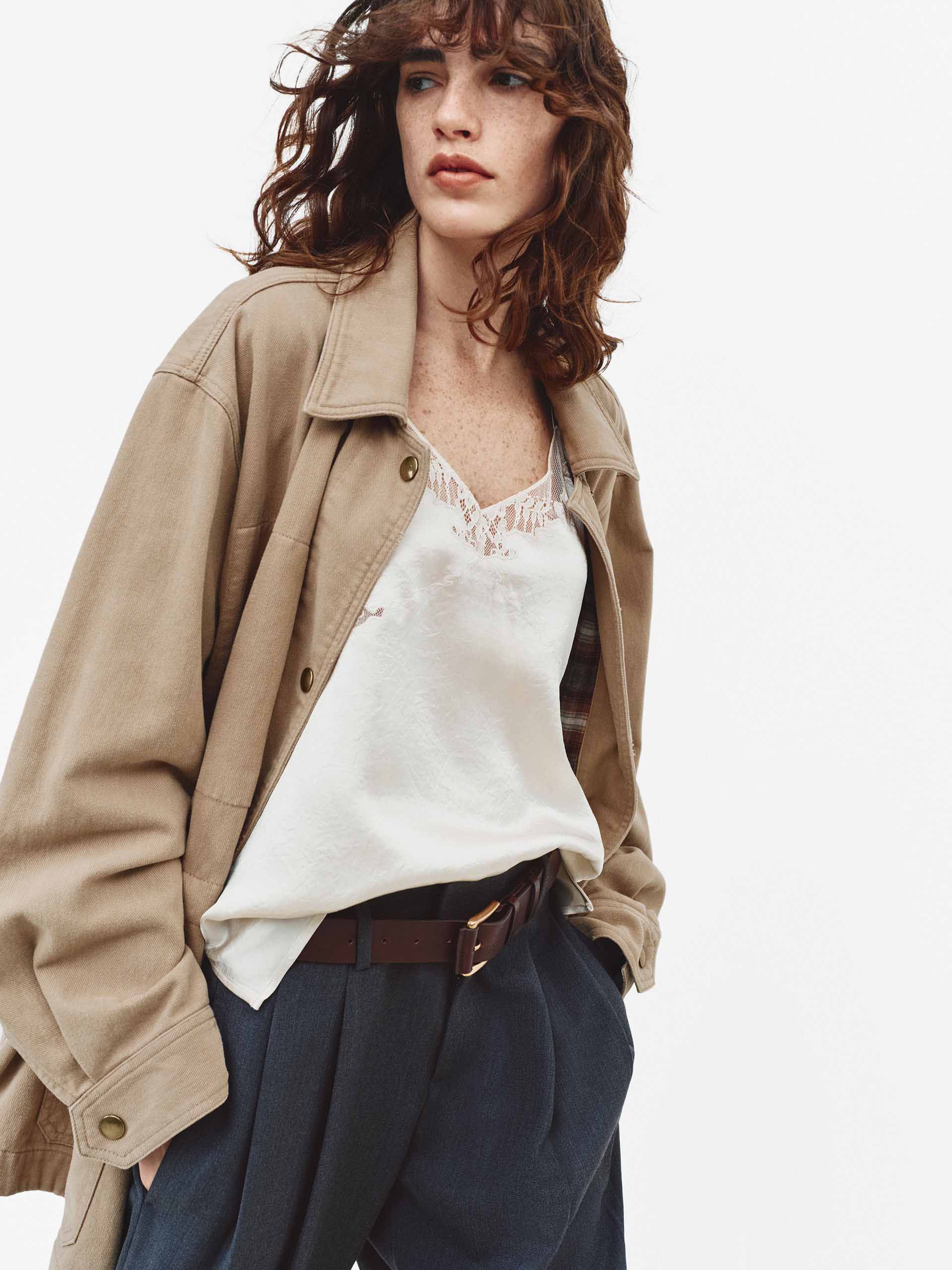 Drawstring Waisted Cotton Coat - Image 8
