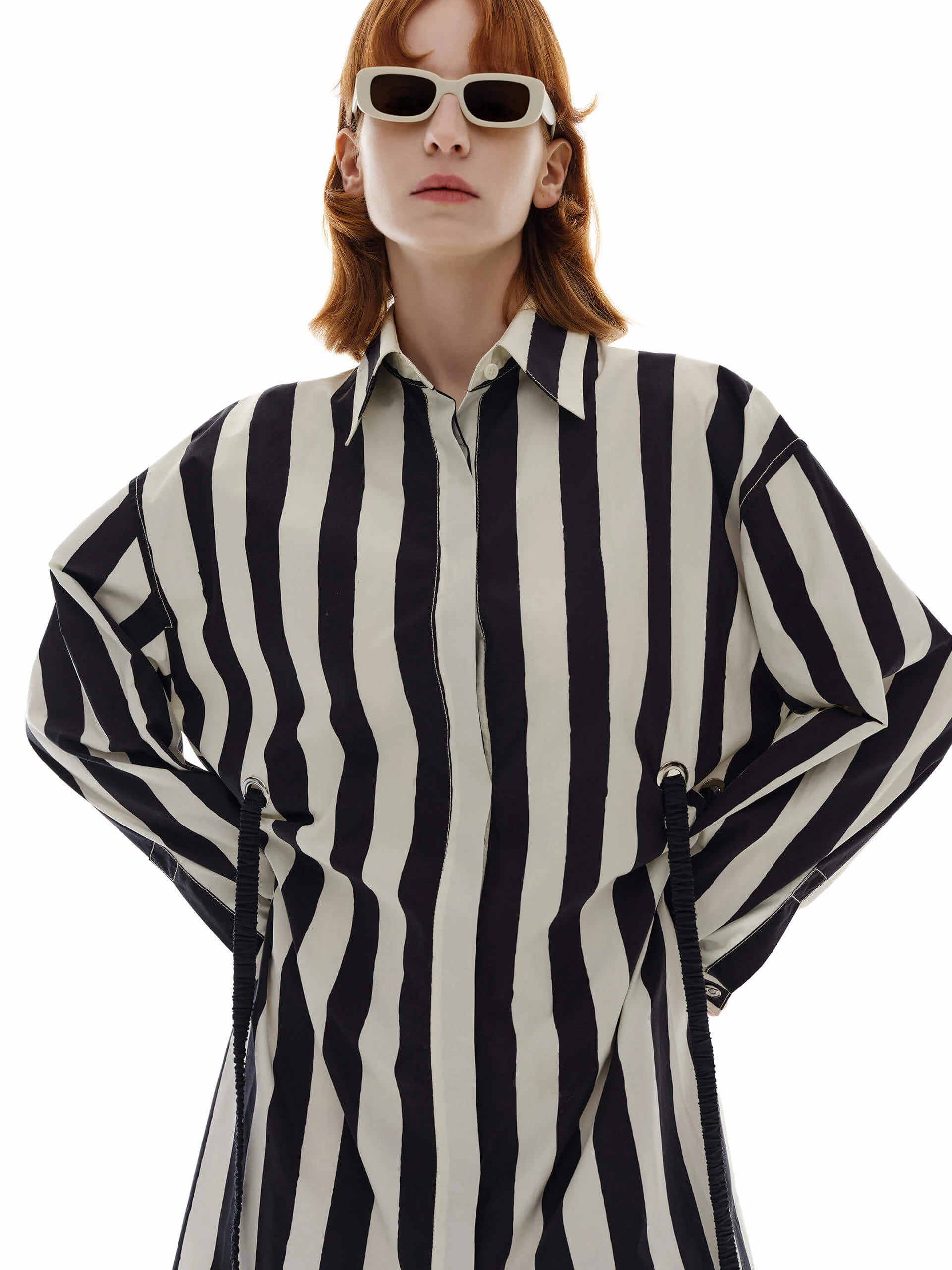 Drop Shoulder Striped Dress - Image 6