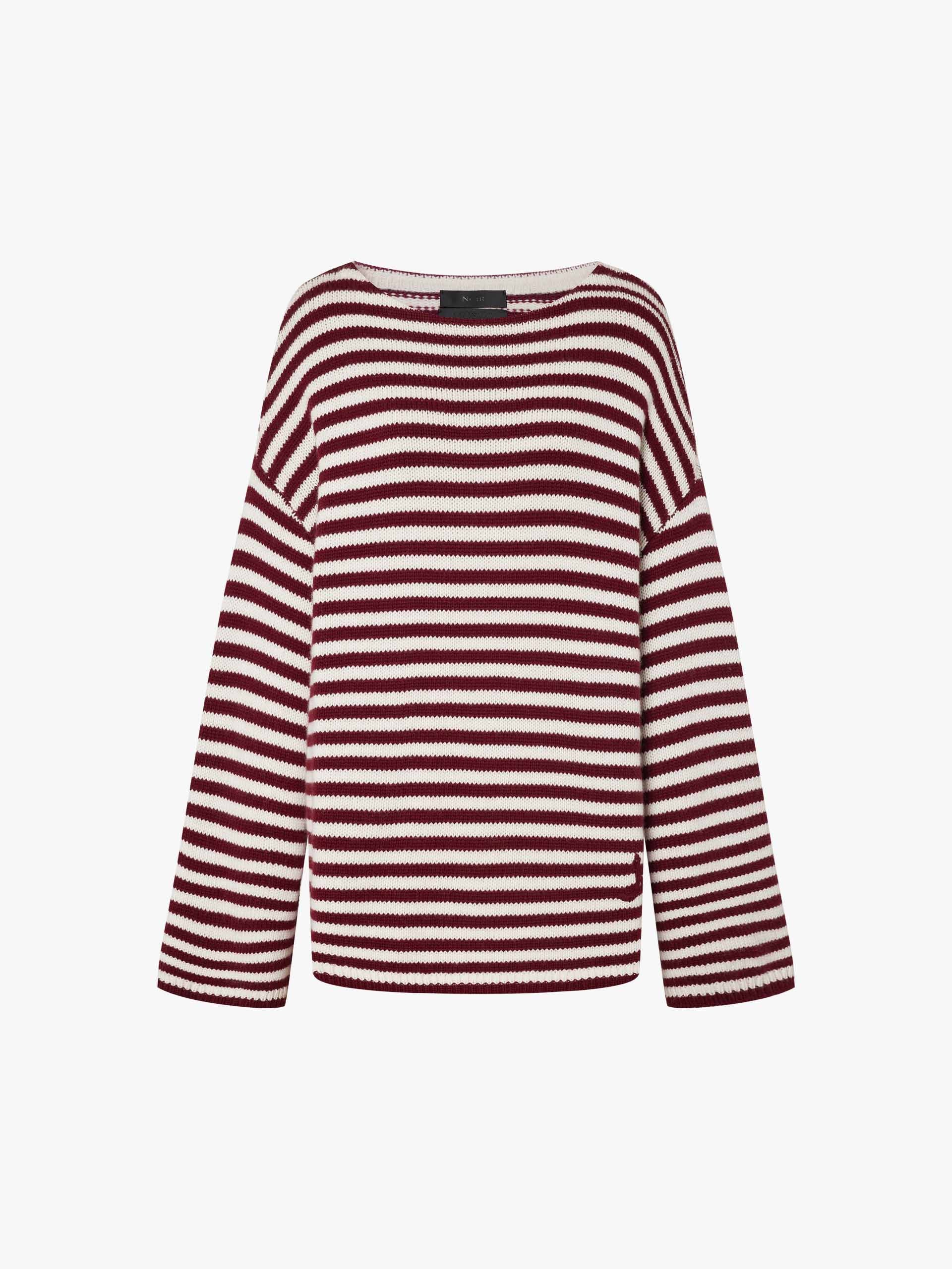 Drop Shoulder Striped Sweater - Image 5