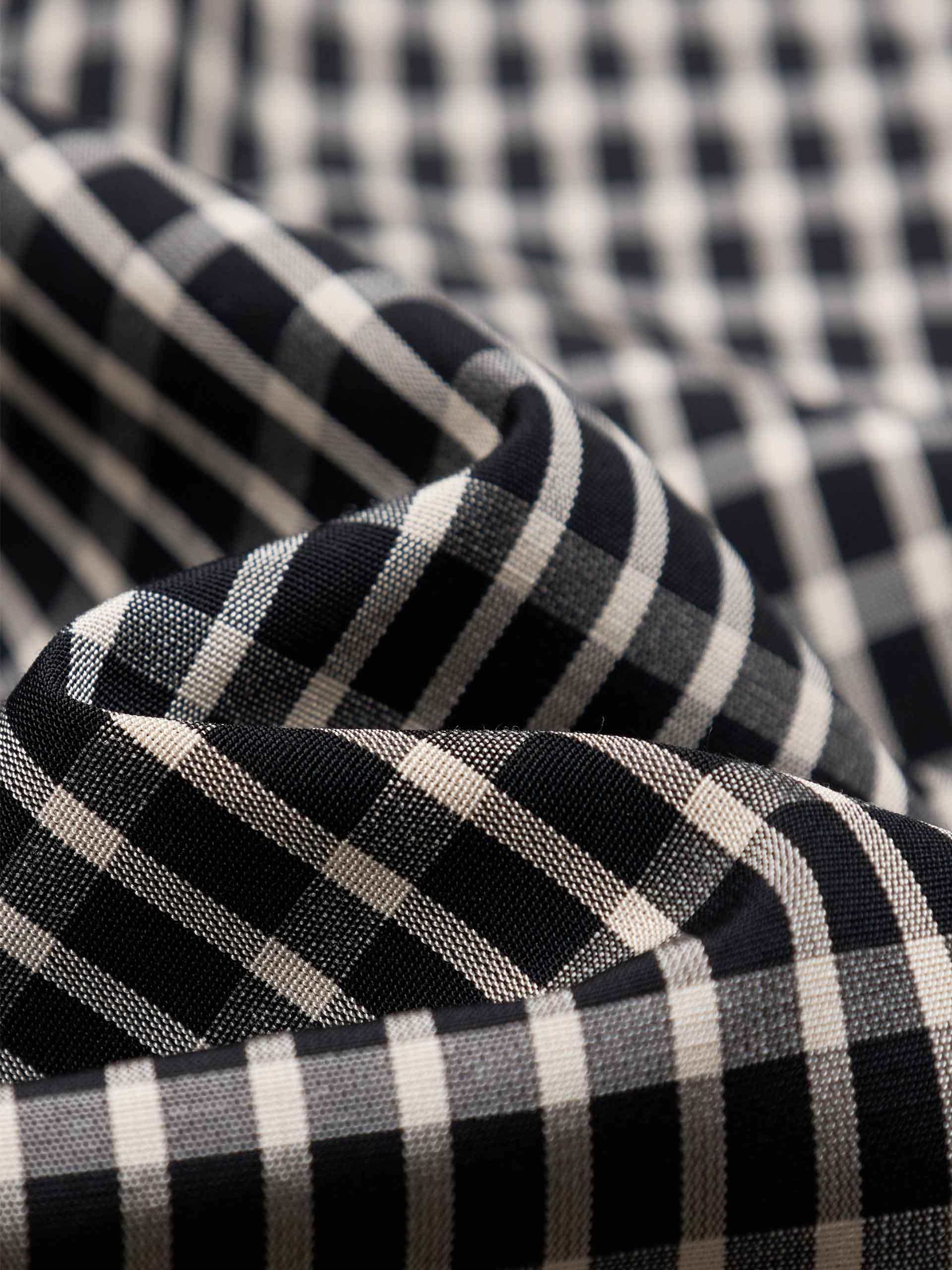 Elastic Hem Plaid Jacket - Image 4